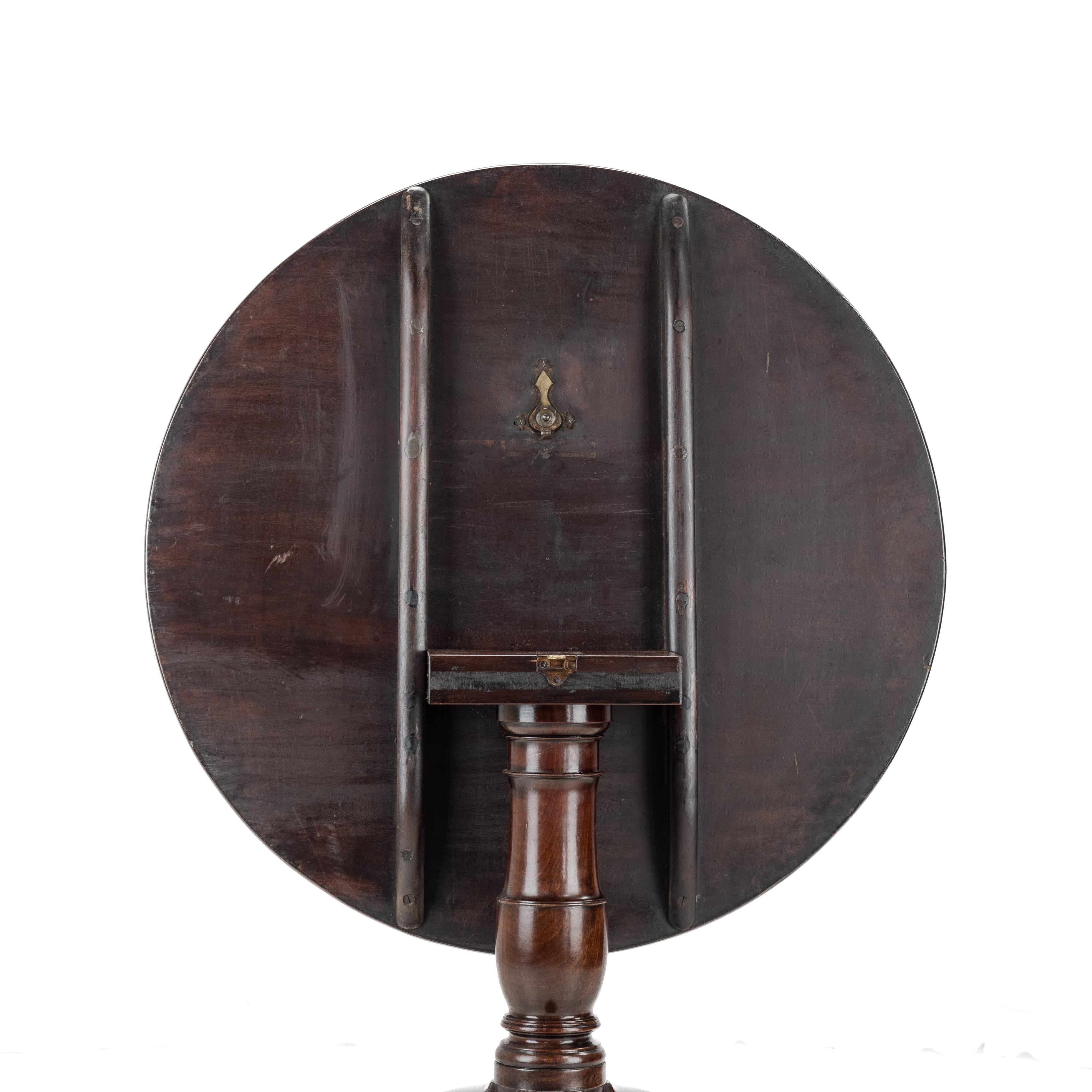 Irish George II Carved Mahogany Tripod Tilt-top Supper Table circa 1750 Georgian 4