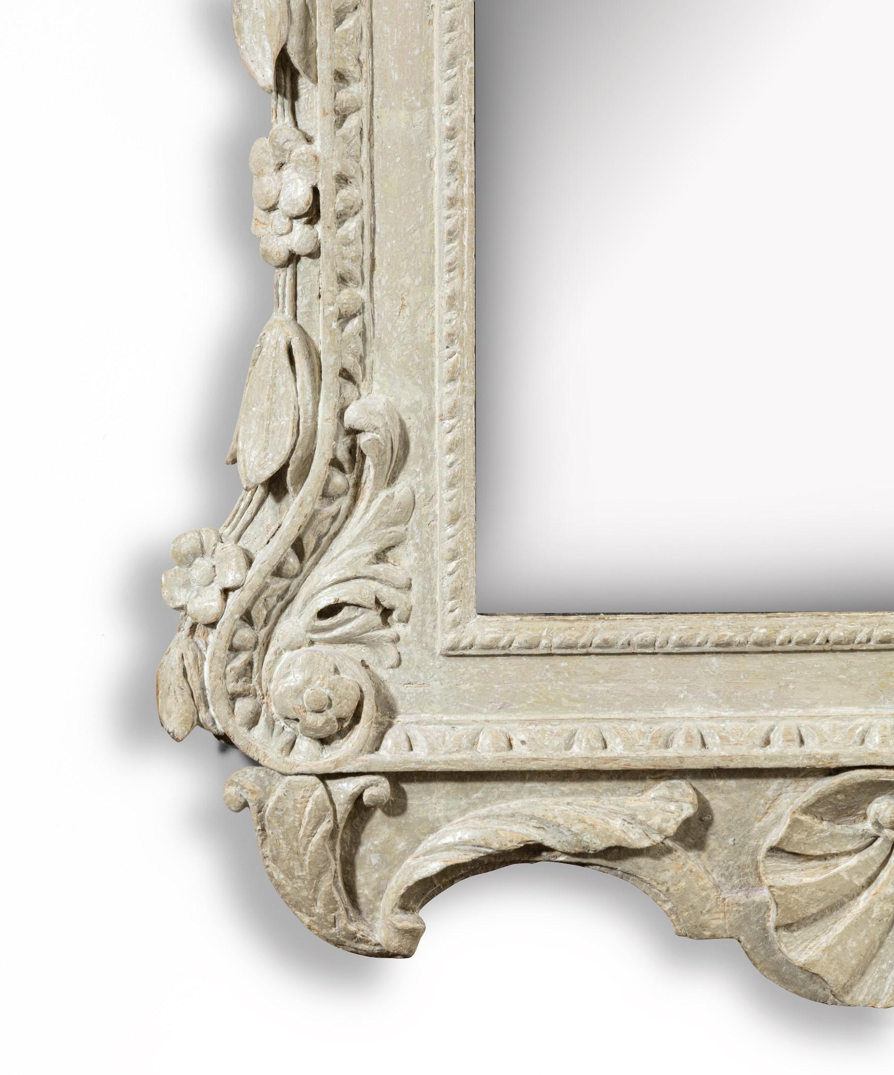 Georgian Irish George II Painted Mirror in the Kentian Manner For Sale