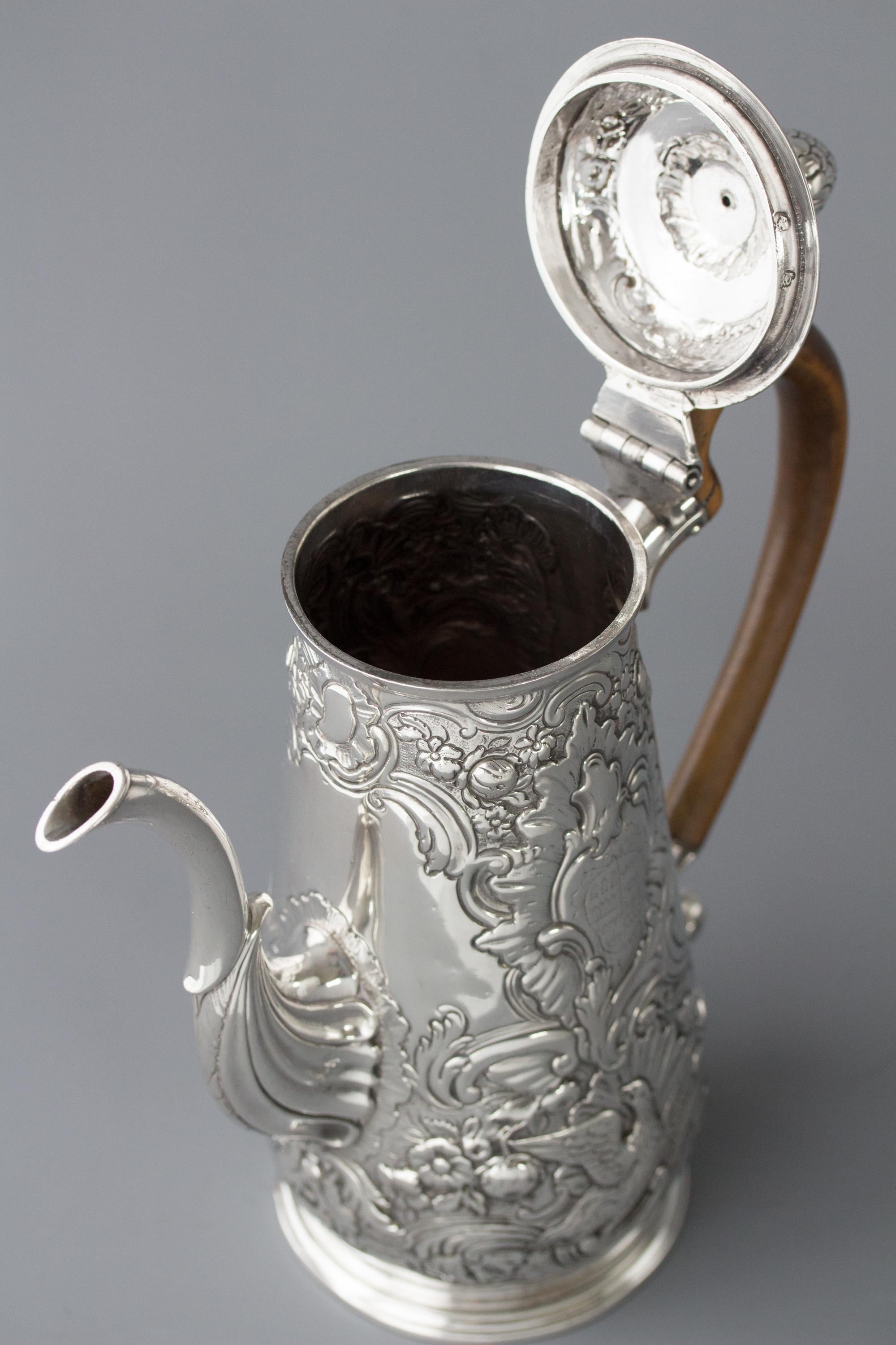 Irish George II Silver Coffee Pot, Dublin, circa 1734 14