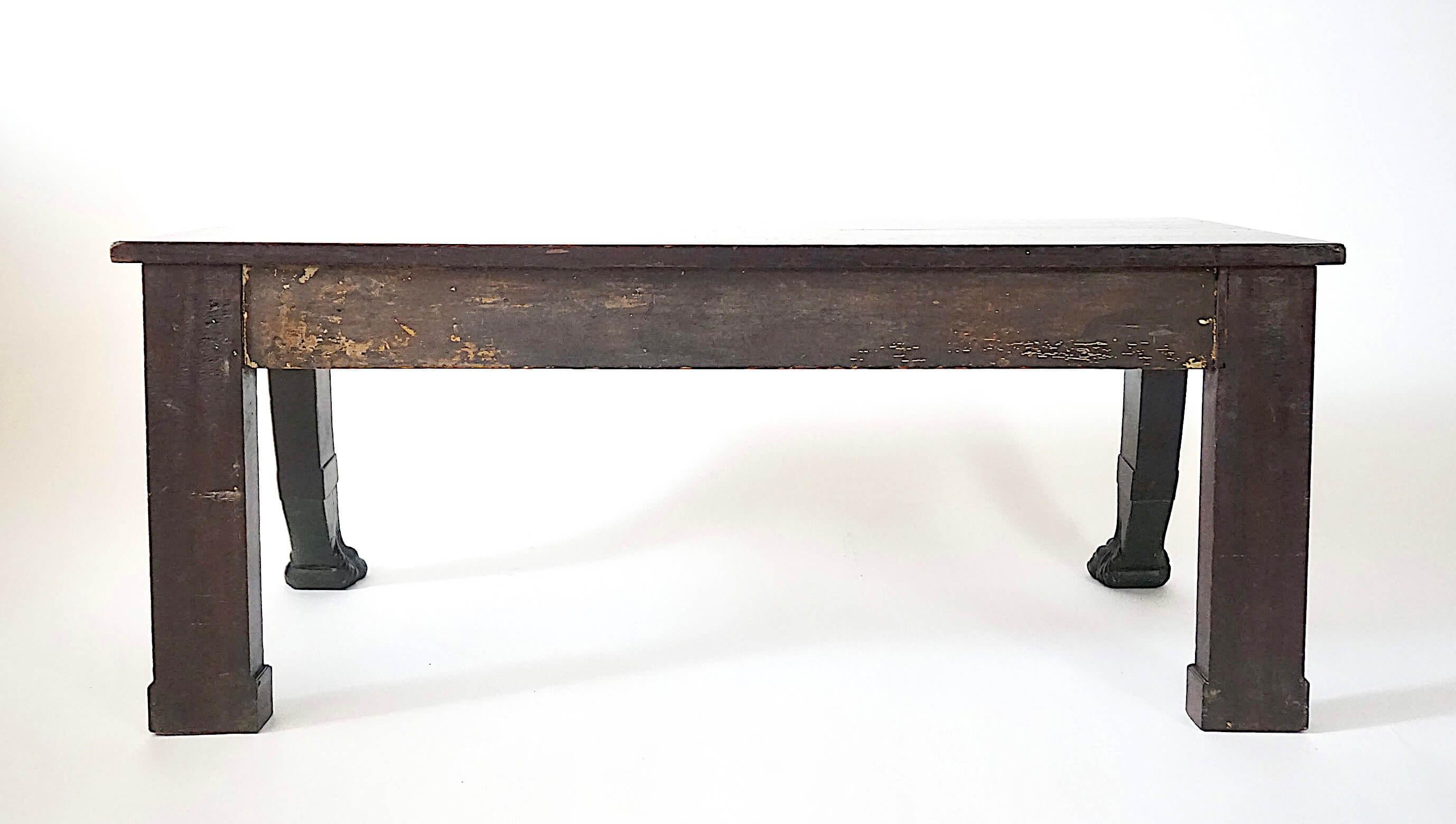 Irish George III Neoclassical Inlaid Mahogany Hall Bench, circa 1805 For Sale 5