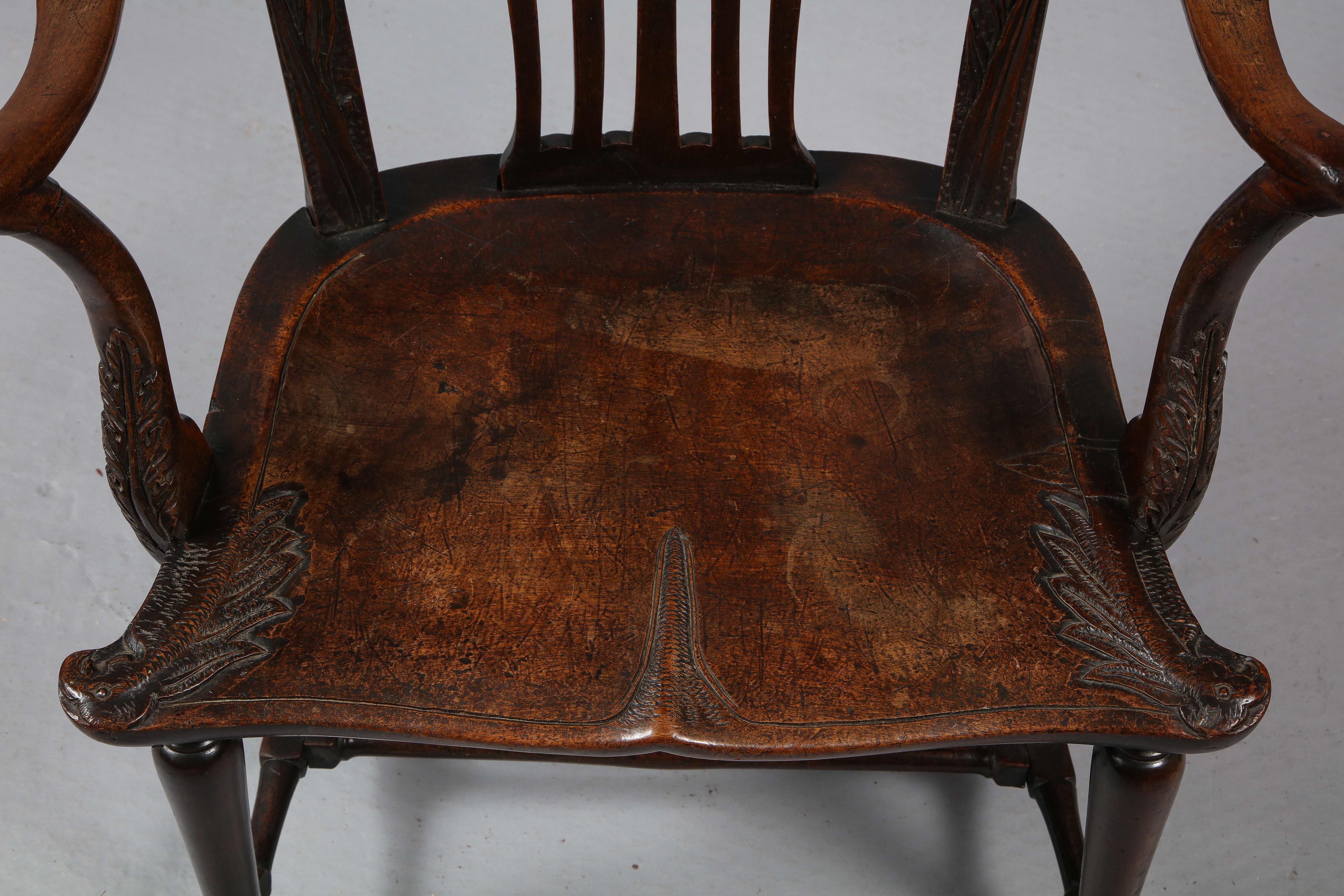 Irish Georgian Eagle Carved Chair 5