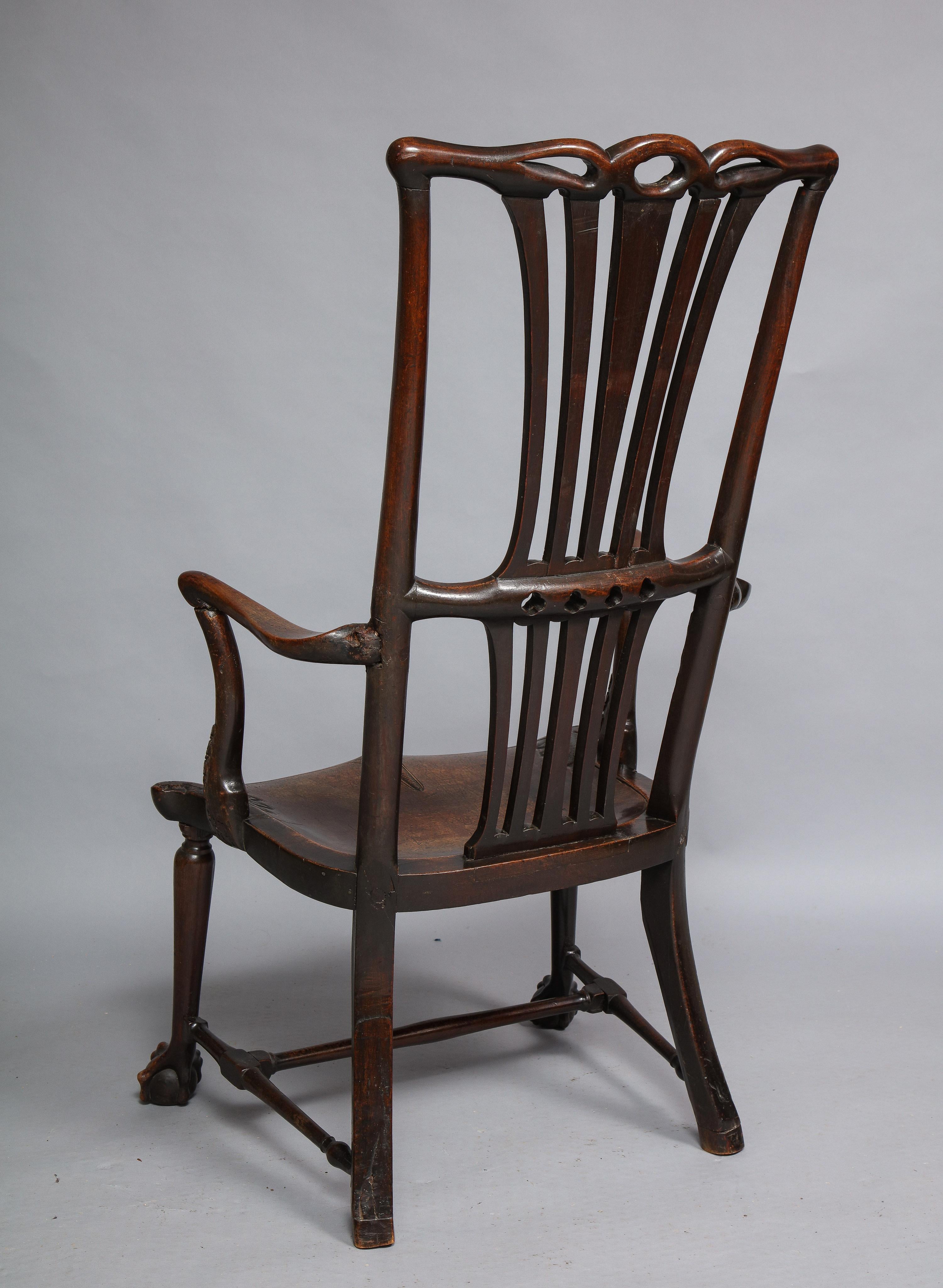 Irish Georgian Eagle Carved Chair 11
