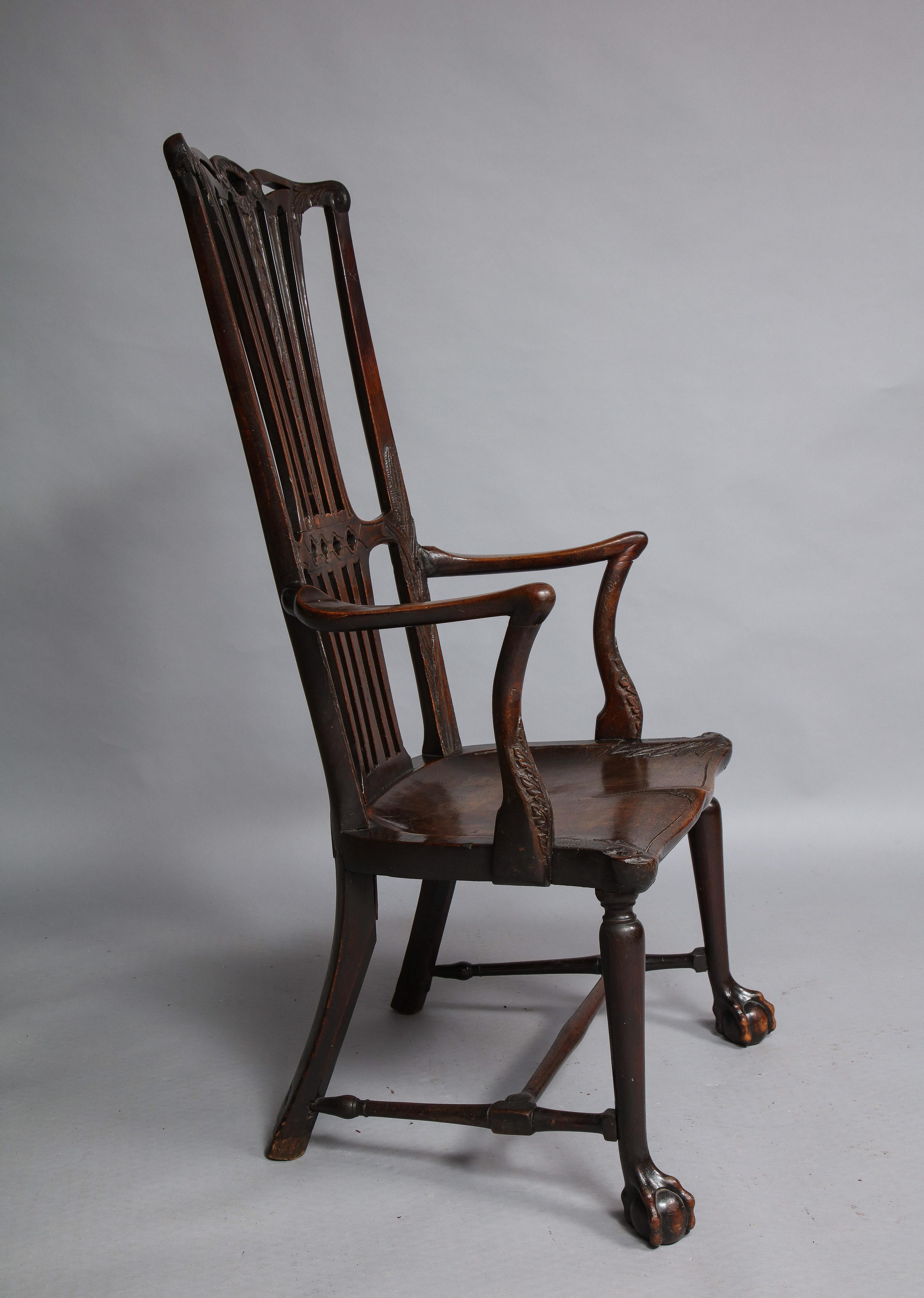 18th Century Irish Georgian Eagle Carved Chair