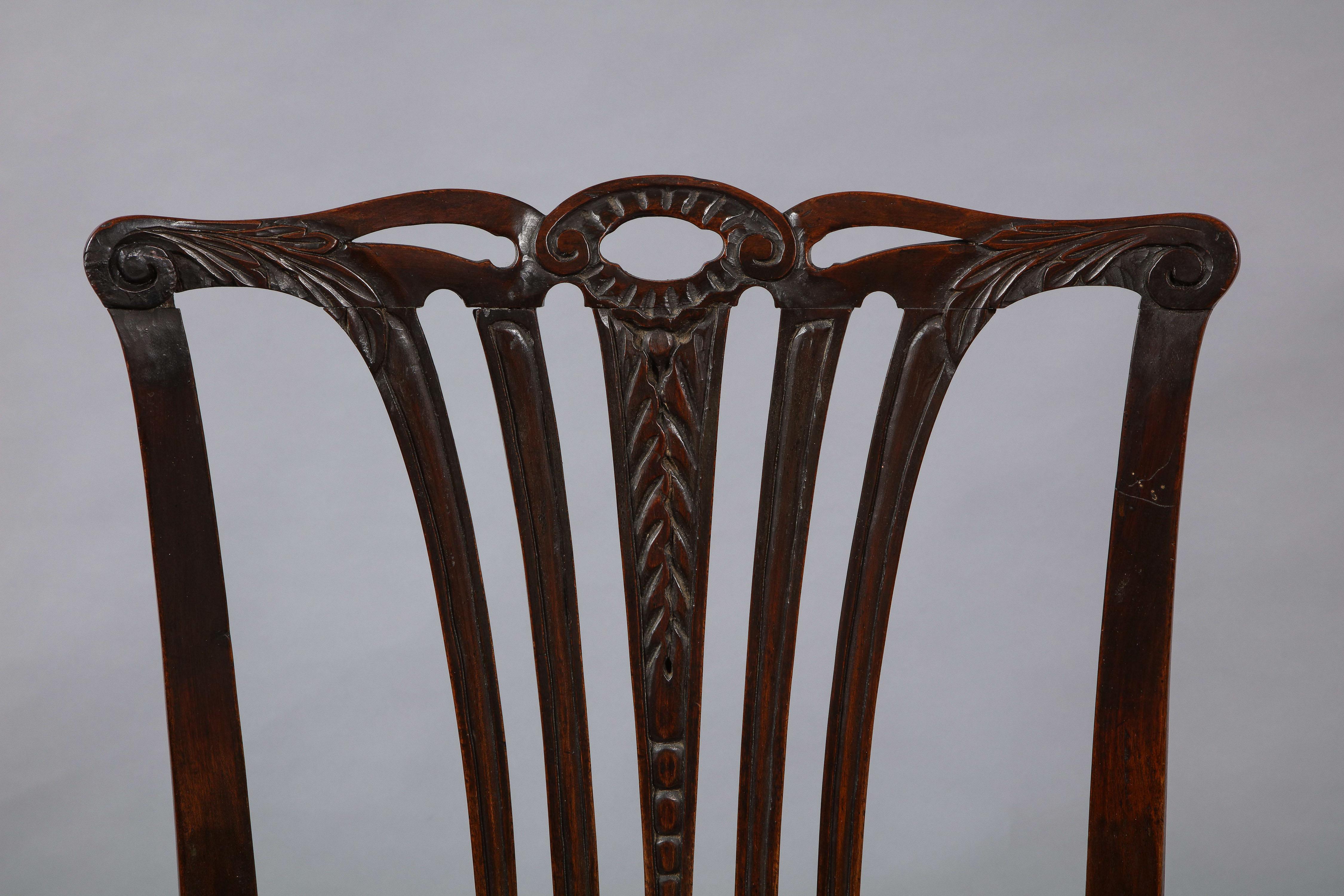 Irish Georgian Eagle Carved Chair 1