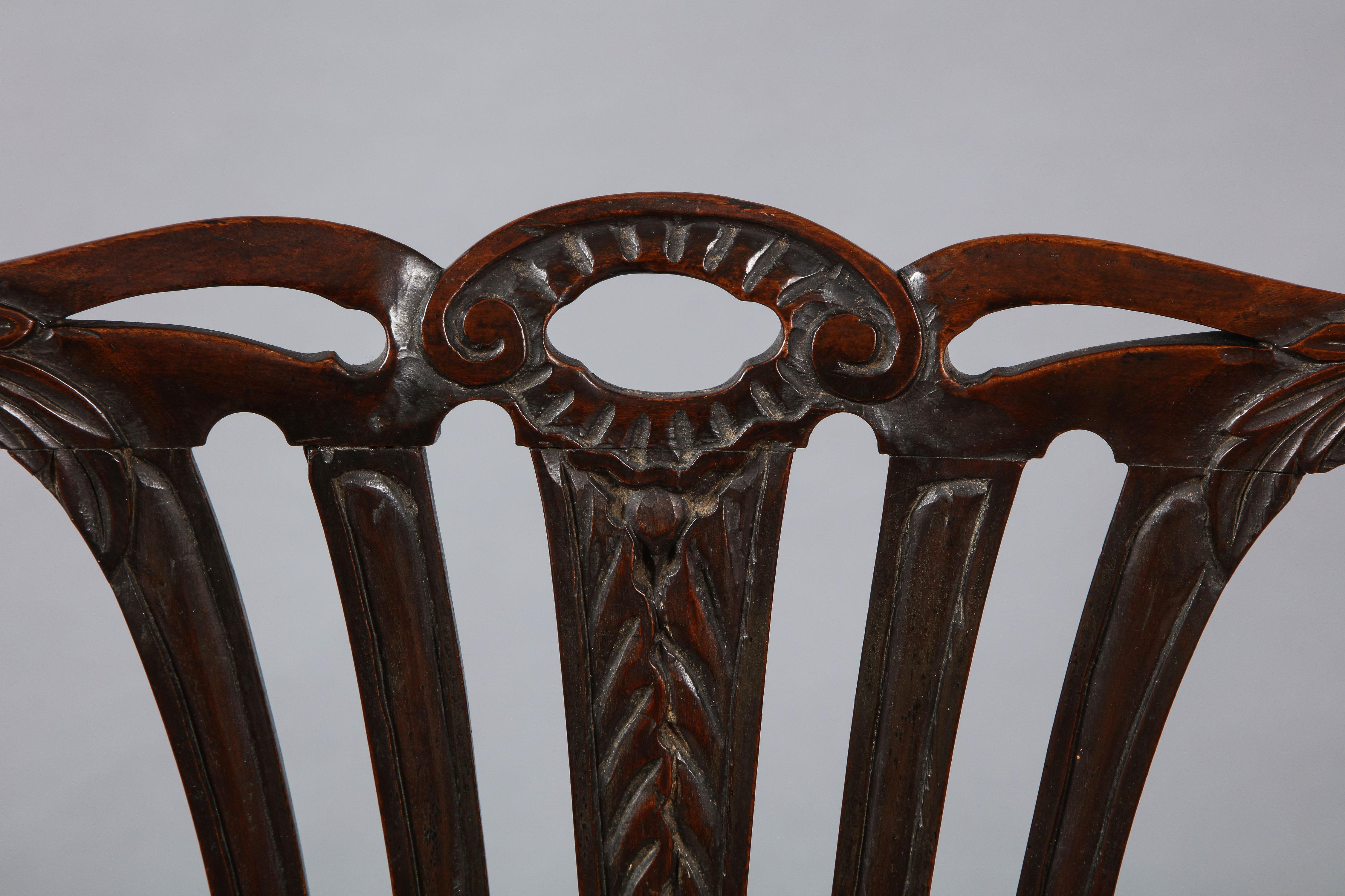 Irish Georgian Eagle Carved Chair 2