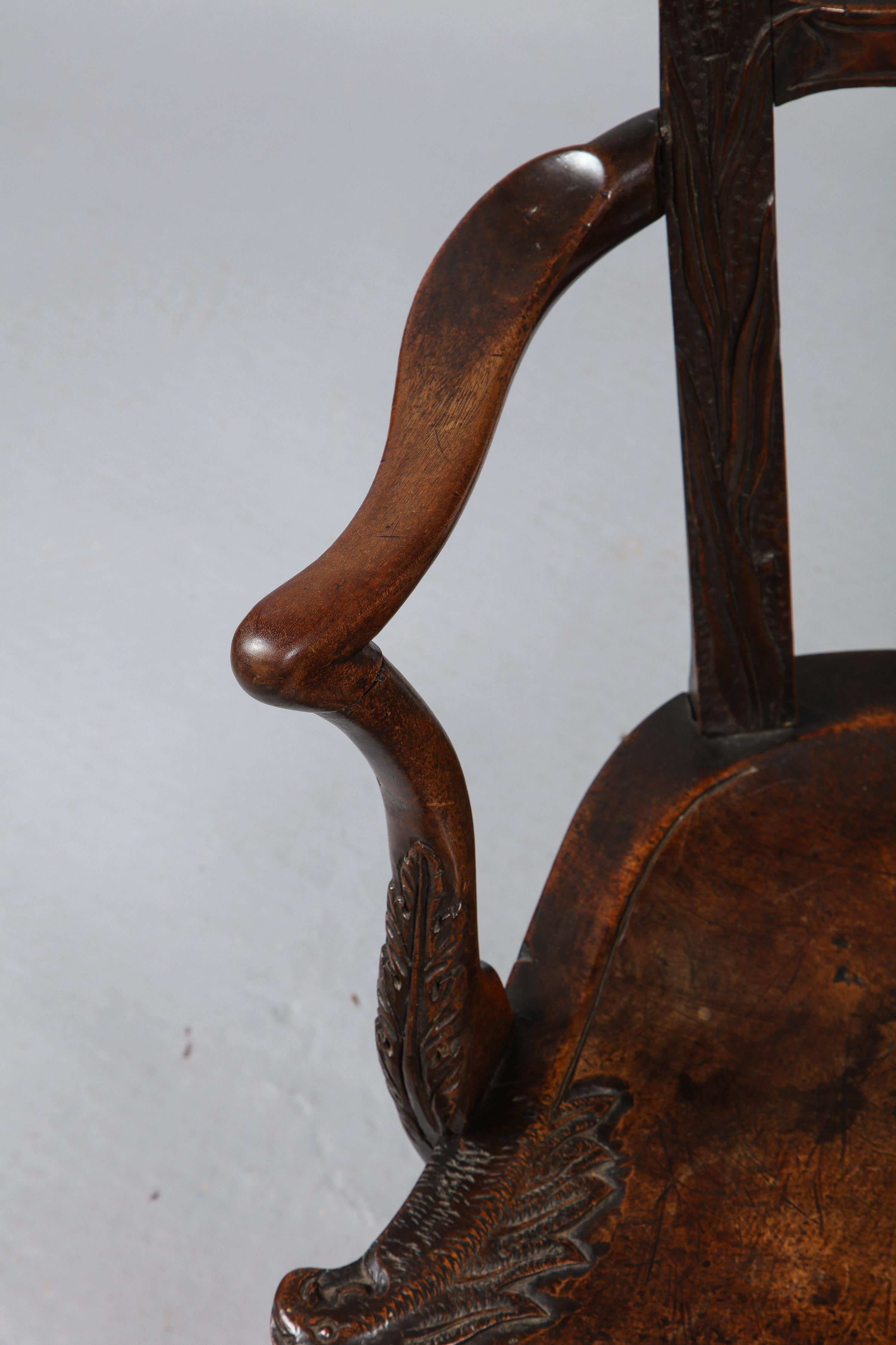 Irish Georgian Eagle Carved Chair 4