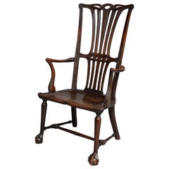 Used Irish Georgian Eagle Carved Chair