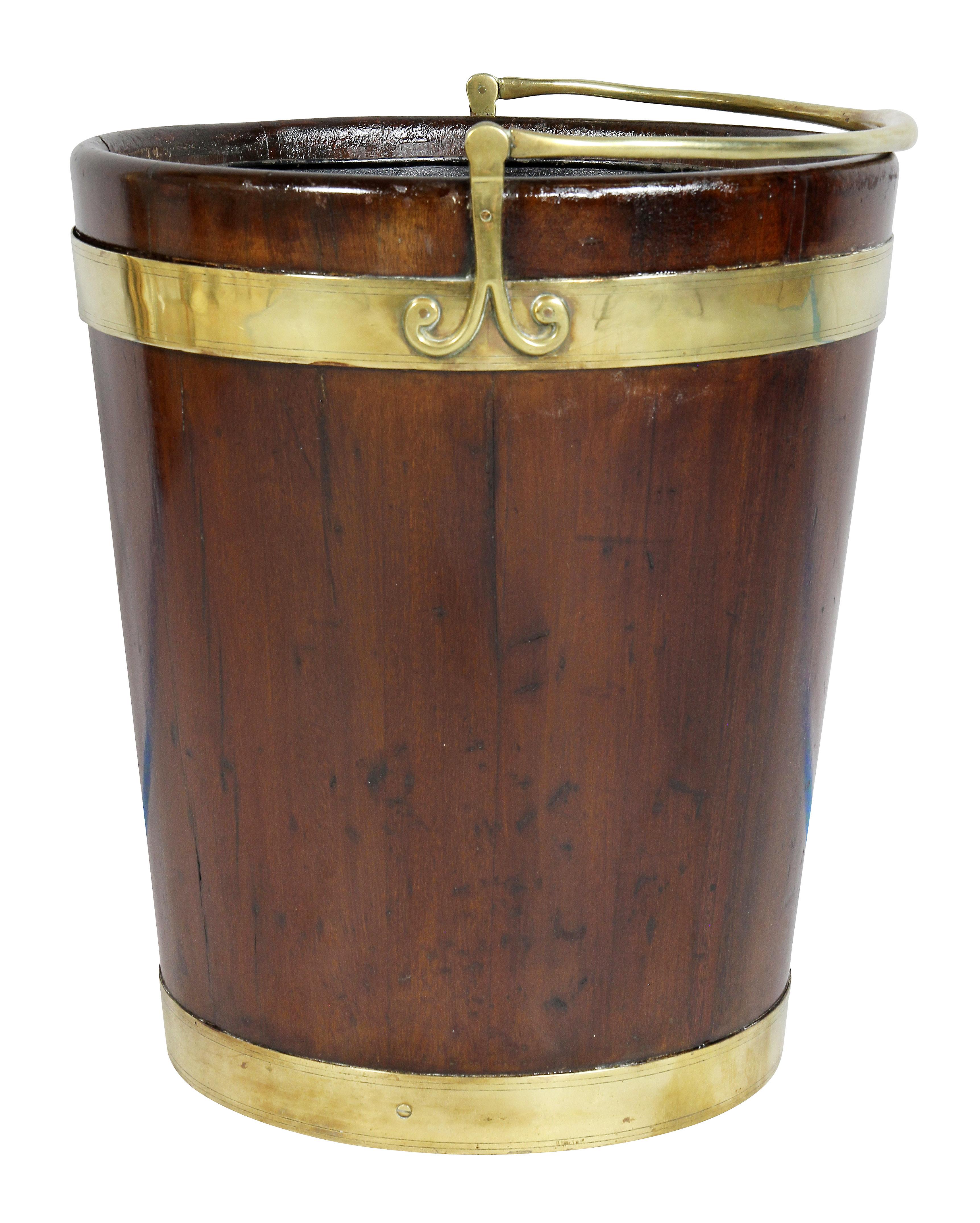 georgian mahogany peat bucket