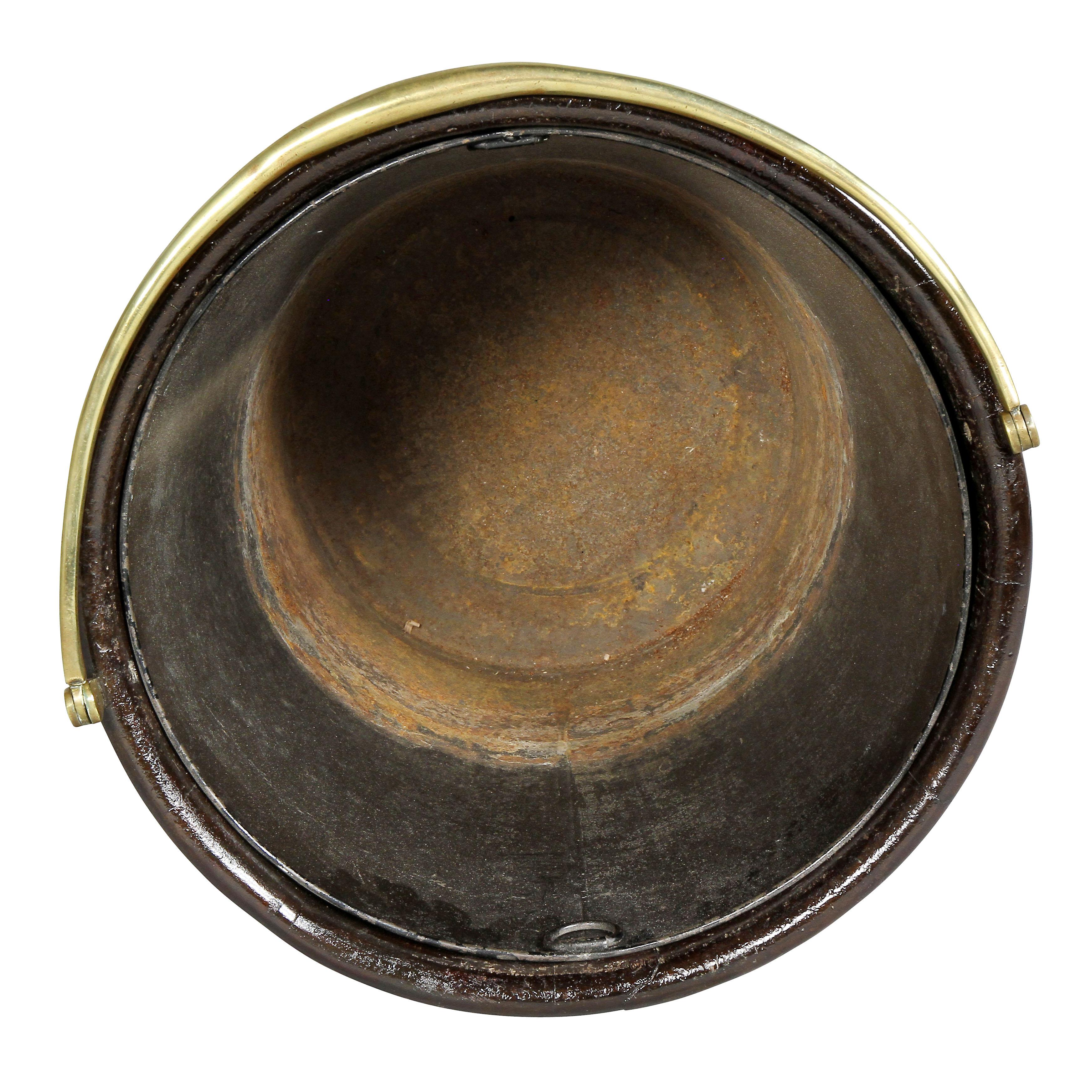 19th Century Irish Georgian Mahogany and Brass Peat Bucket