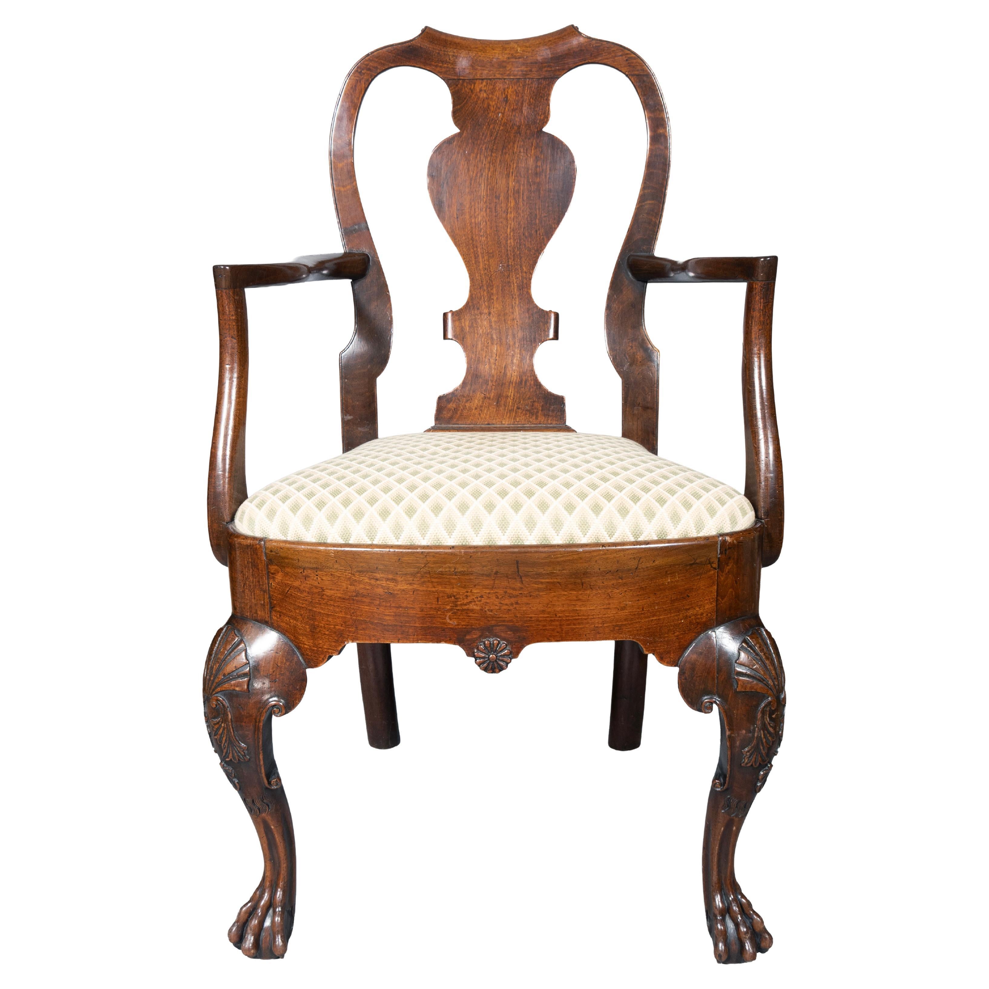 Irish Georgian Mahogany Armchair