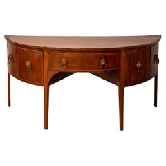 Irish Georgian Mahogany Demilune circa 1780