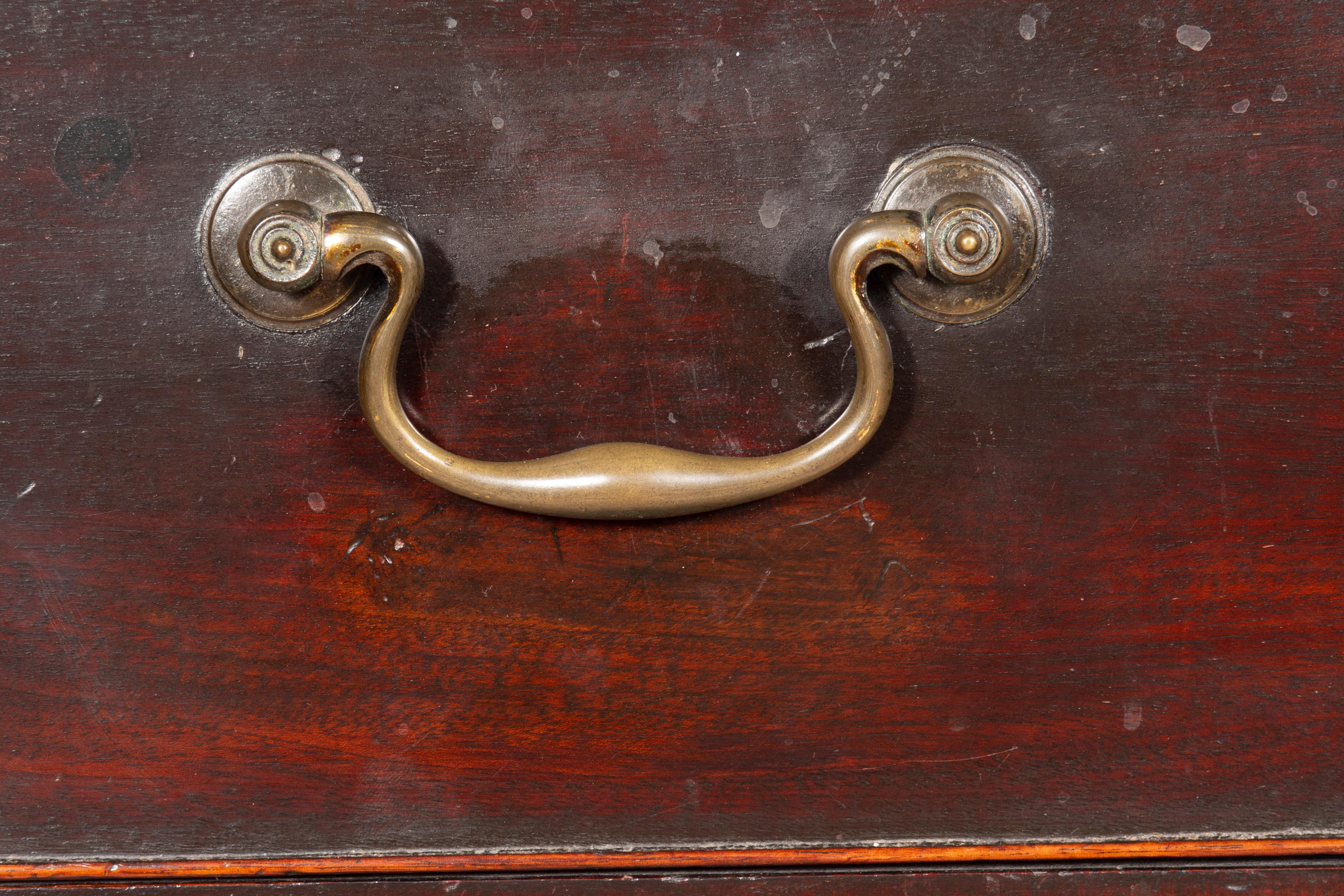 Irish Georgian Mahogany High Chest of Drawers For Sale 5