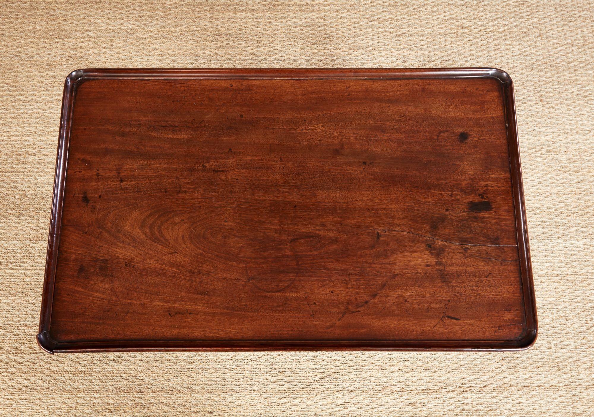 Irish Georgian Mahogany Tea Table In Good Condition For Sale In Greenwich, CT