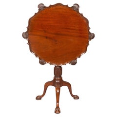 Irish Georgian Mahogany Tilt Top Table