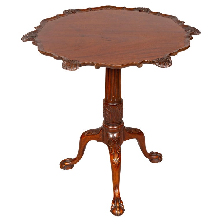 Irish Mahogany Tilt Top Table For Sale at 1stDibs