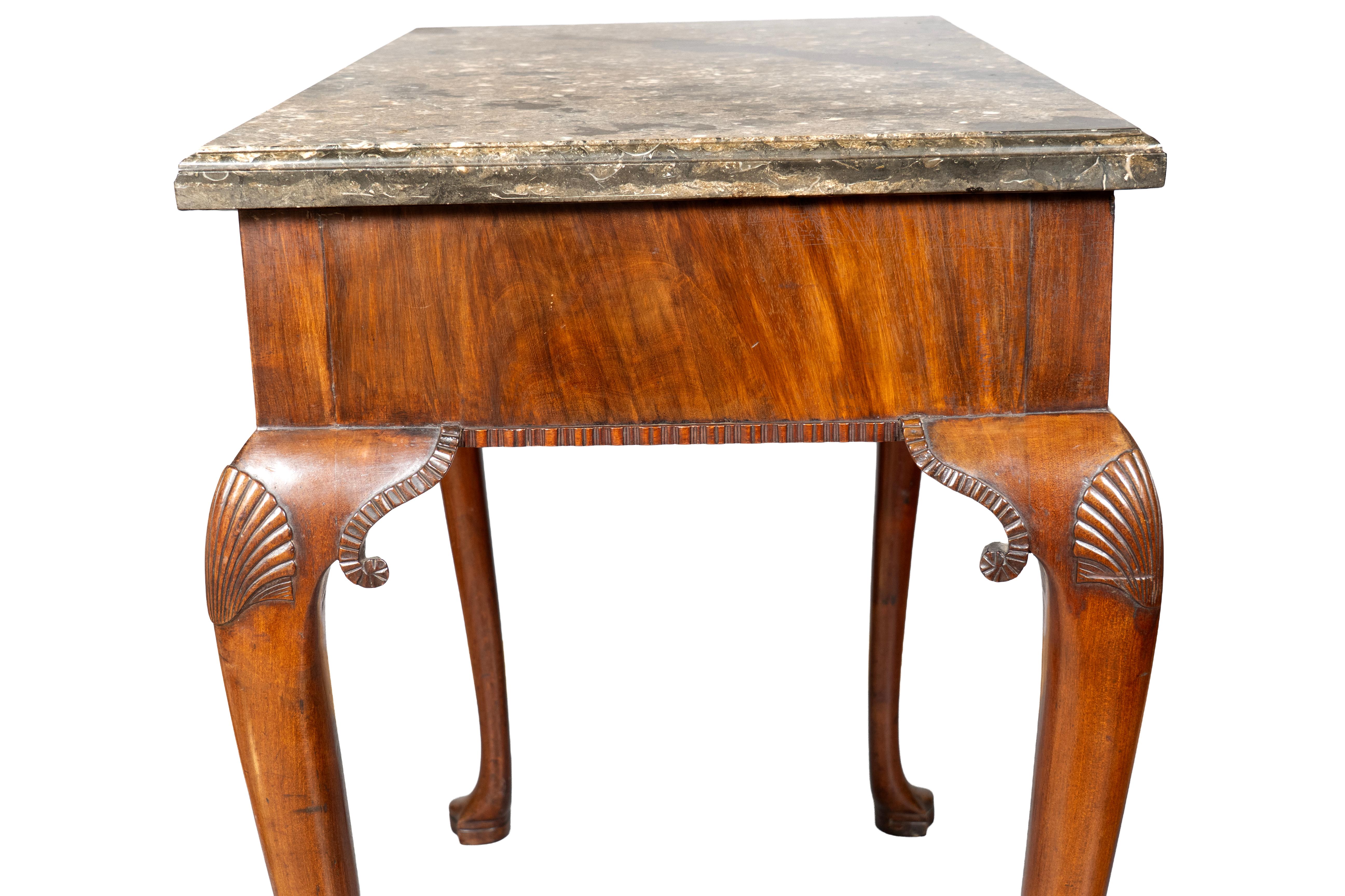 Irish Georgian Marble Top Serving Table For Sale 8