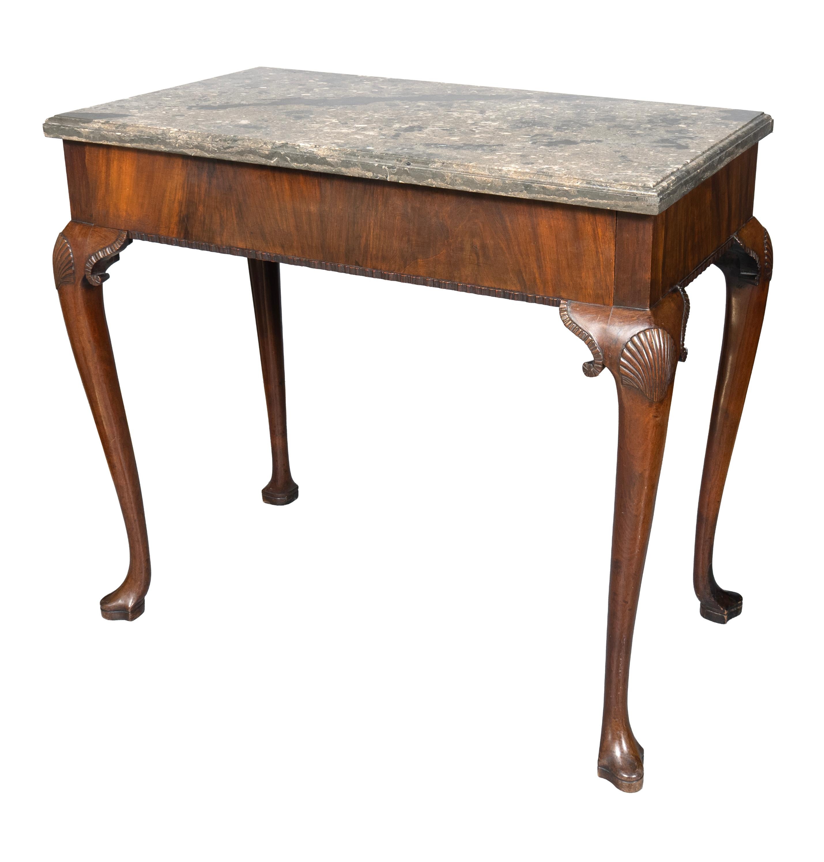 Irish Georgian Marble Top Serving Table For Sale 2