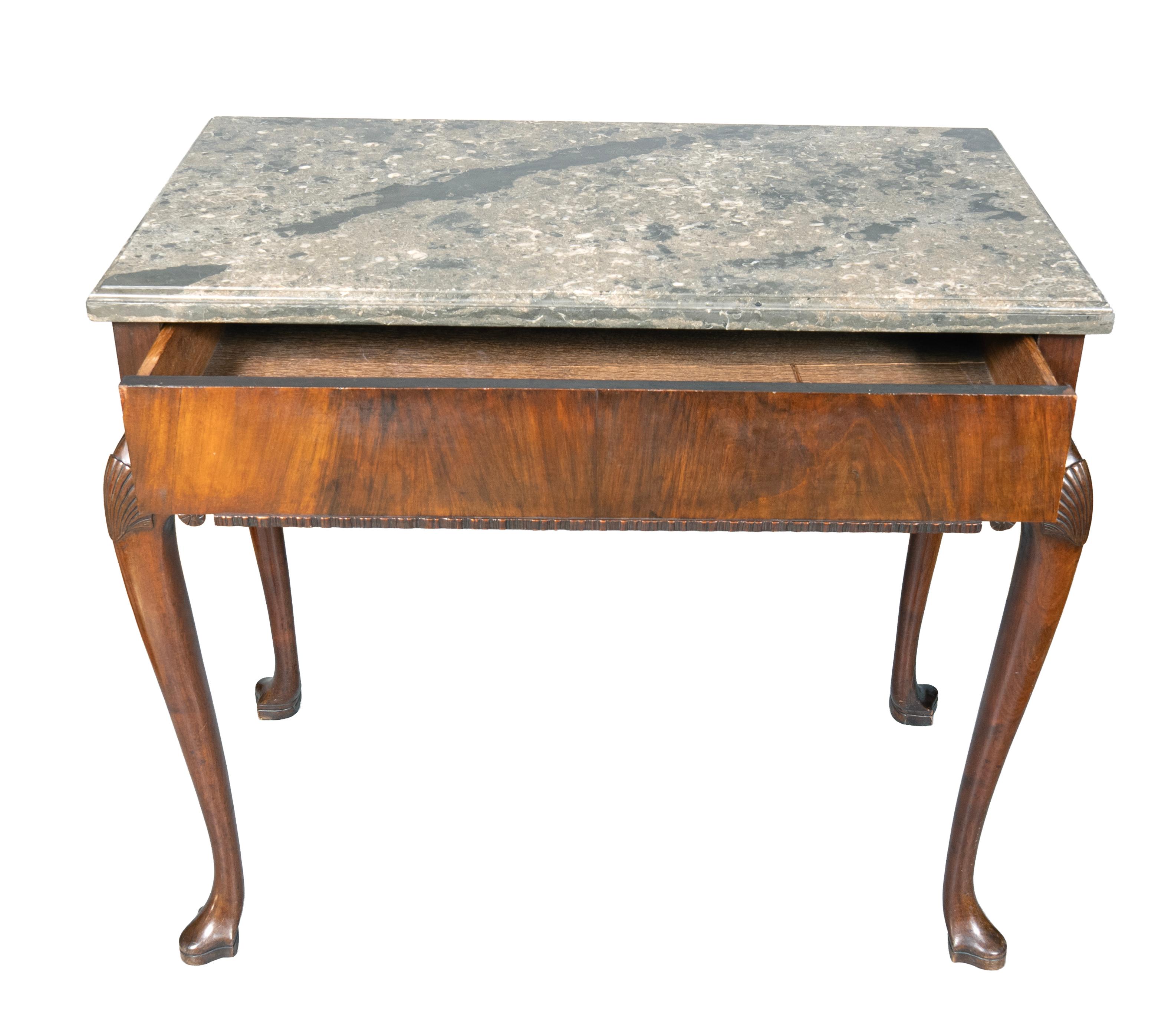Irish Georgian Marble Top Serving Table For Sale 3