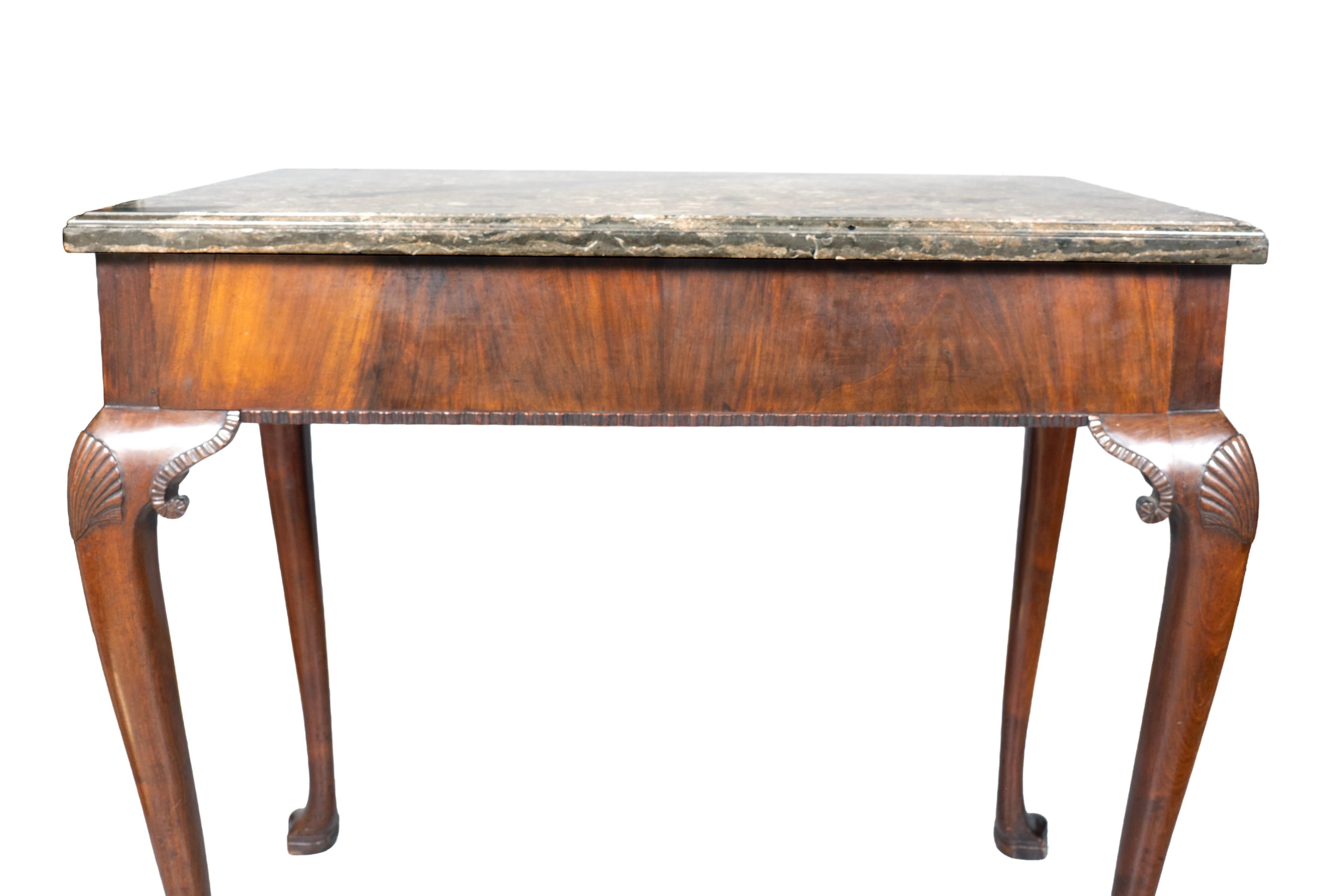 Irish Georgian Marble Top Serving Table For Sale 5