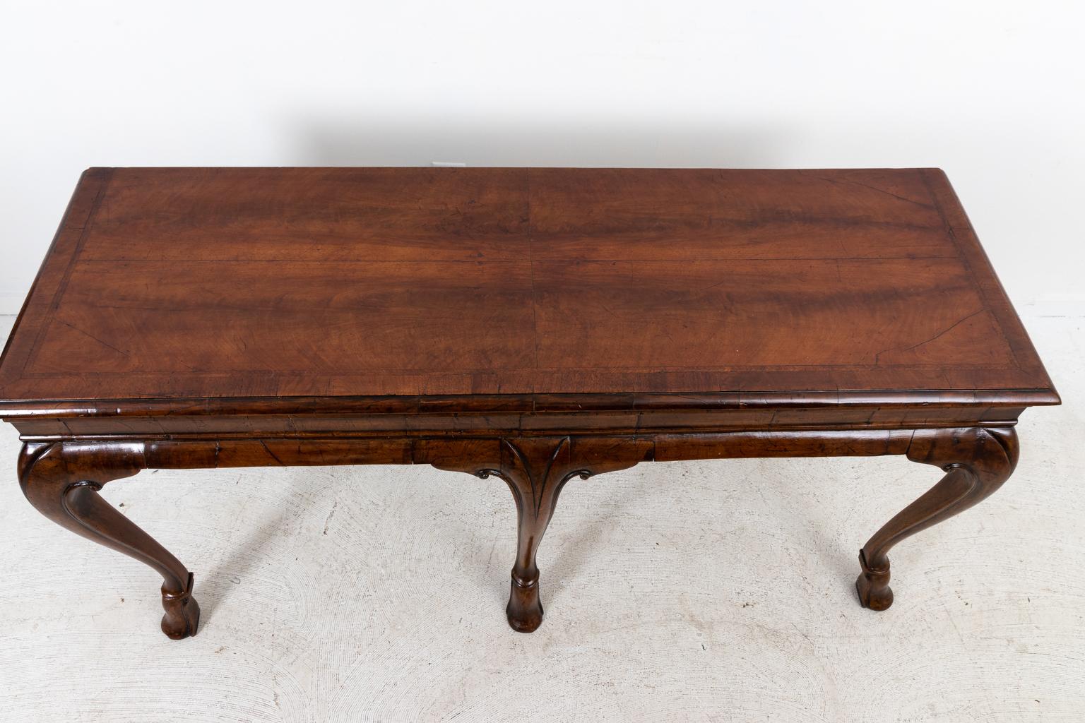 Carved Irish Georgian Style Console Table For Sale