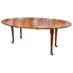 Vintage Irish Georgian Style Drop-Leaf Dining Table