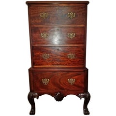 Antique Early 20C Irish Georgian Style Mahogany Low Boy.