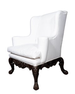 Irish Georgian Style Mahogany Wing Chair