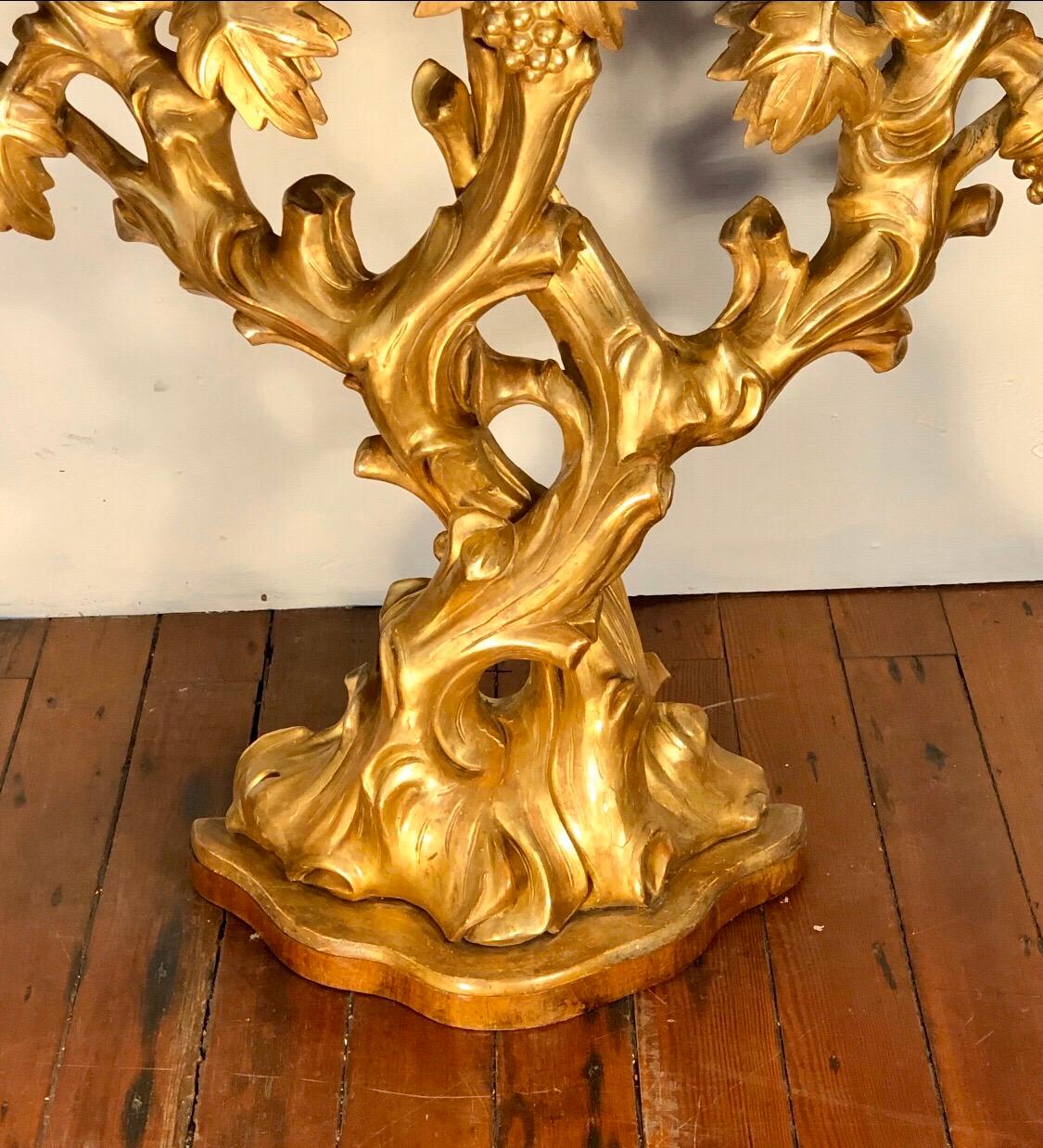 Irish Giltwood Grapevine Form Marble-Top Console, Late 18th Century 11