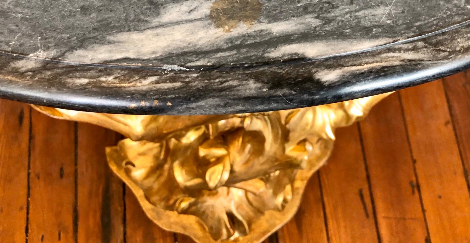 Irish Giltwood Grapevine Form Marble-Top Console, Late 18th Century 4