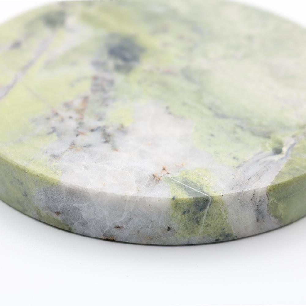 Irish Green Marble Base, Small, 15W Wireless Charger For Sale 2