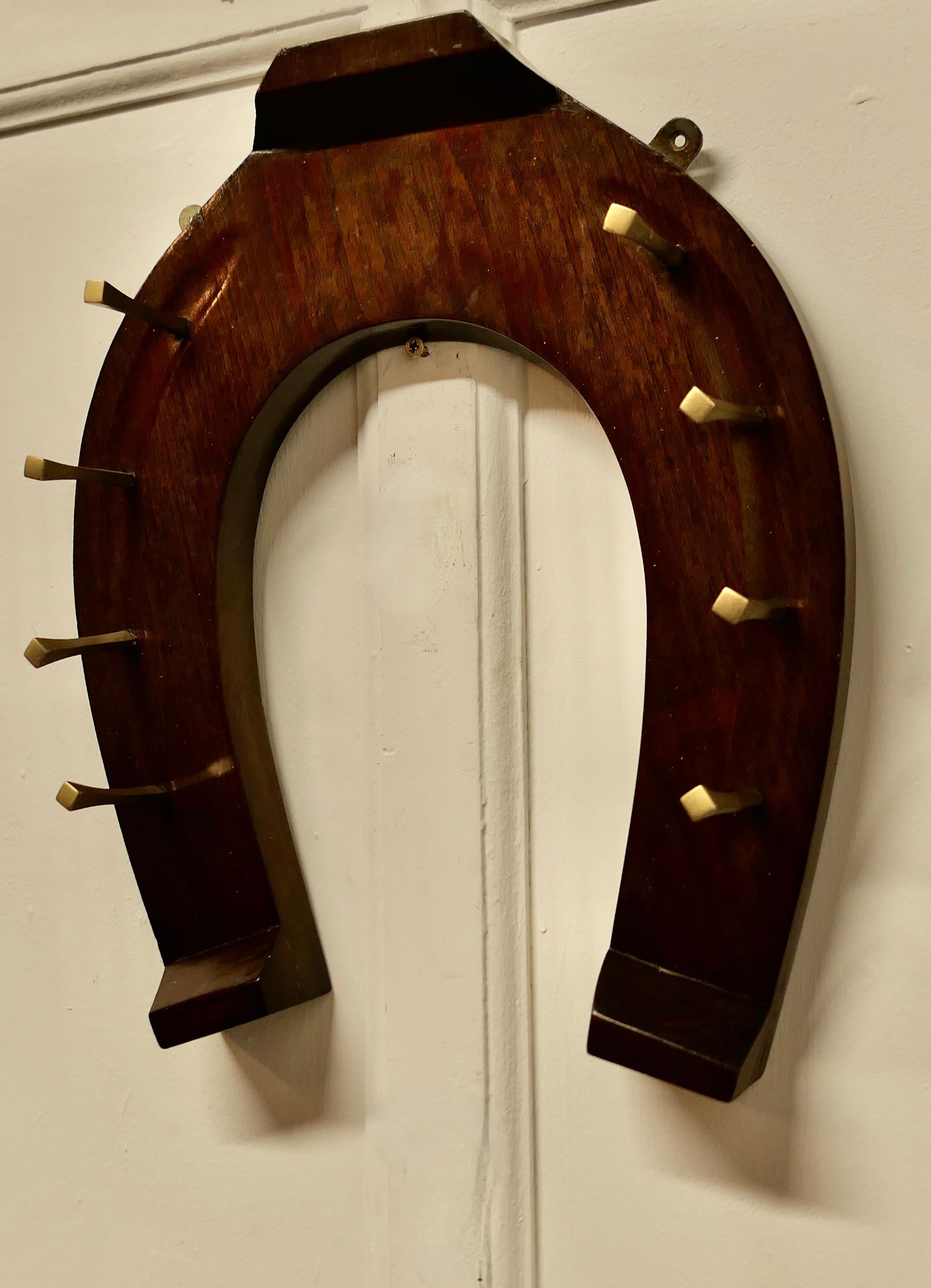 Irish Horseshoe Coat and Tack Rack by B McMullen  A fine quality piece   For Sale 1
