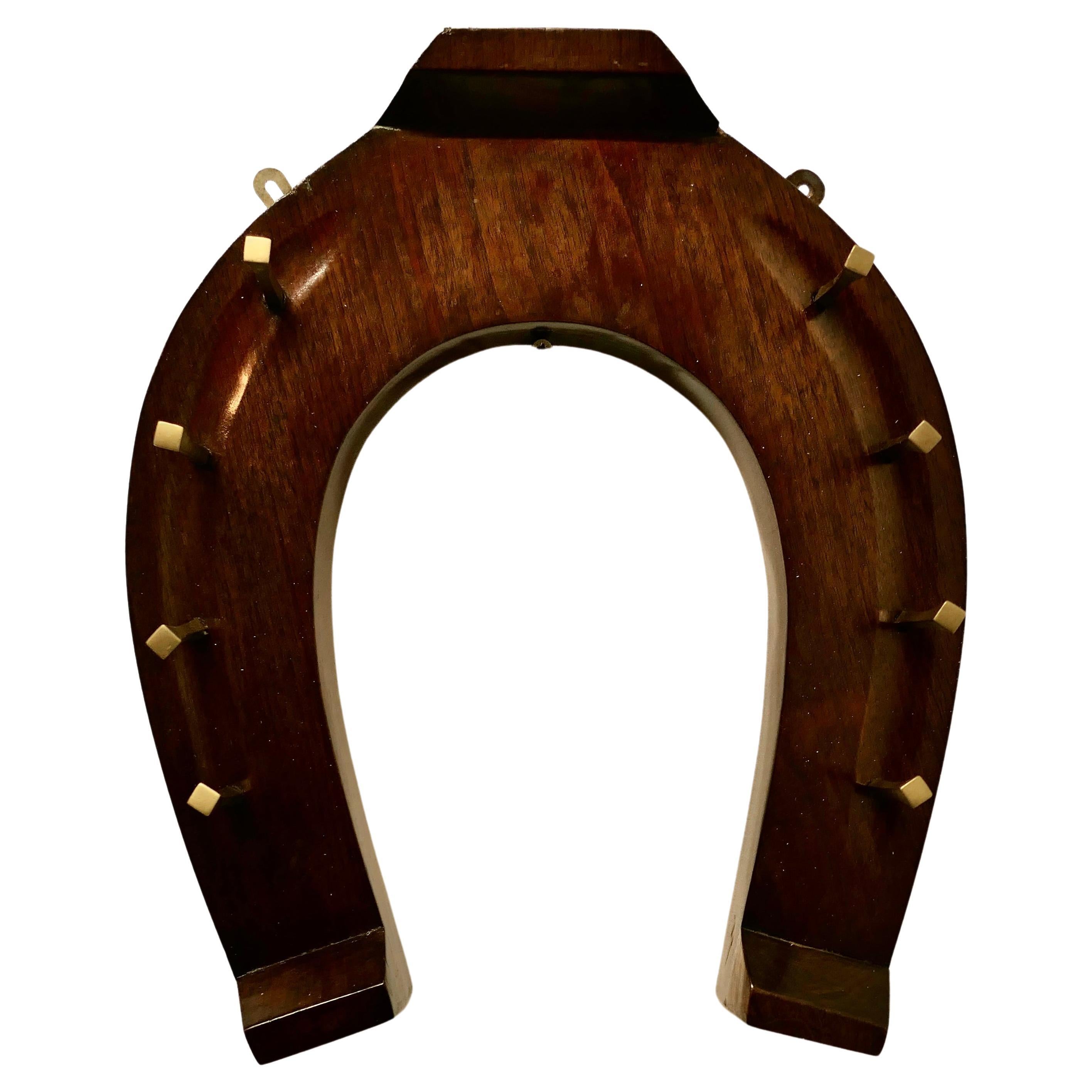 Irish Horseshoe Coat and Tack Rack by B McMullen  A fine quality piece   For Sale