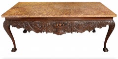 Irish Influenced Marble Topped Console / Side Table, Late 19th Century