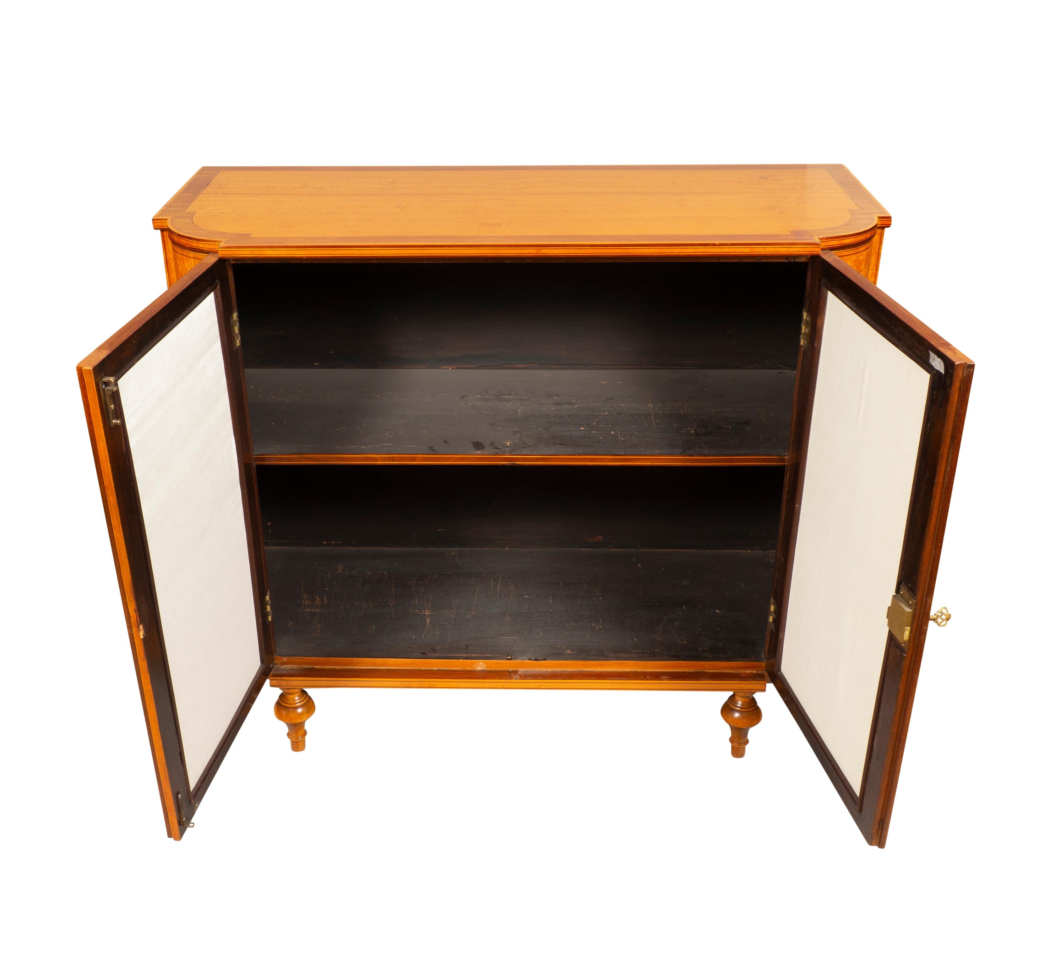 Irischer Beistellschrank aus Seidenholz und Amaranth aus dem späten George III.-Stil im Zustand „Gut“ im Angebot in Essex, MA