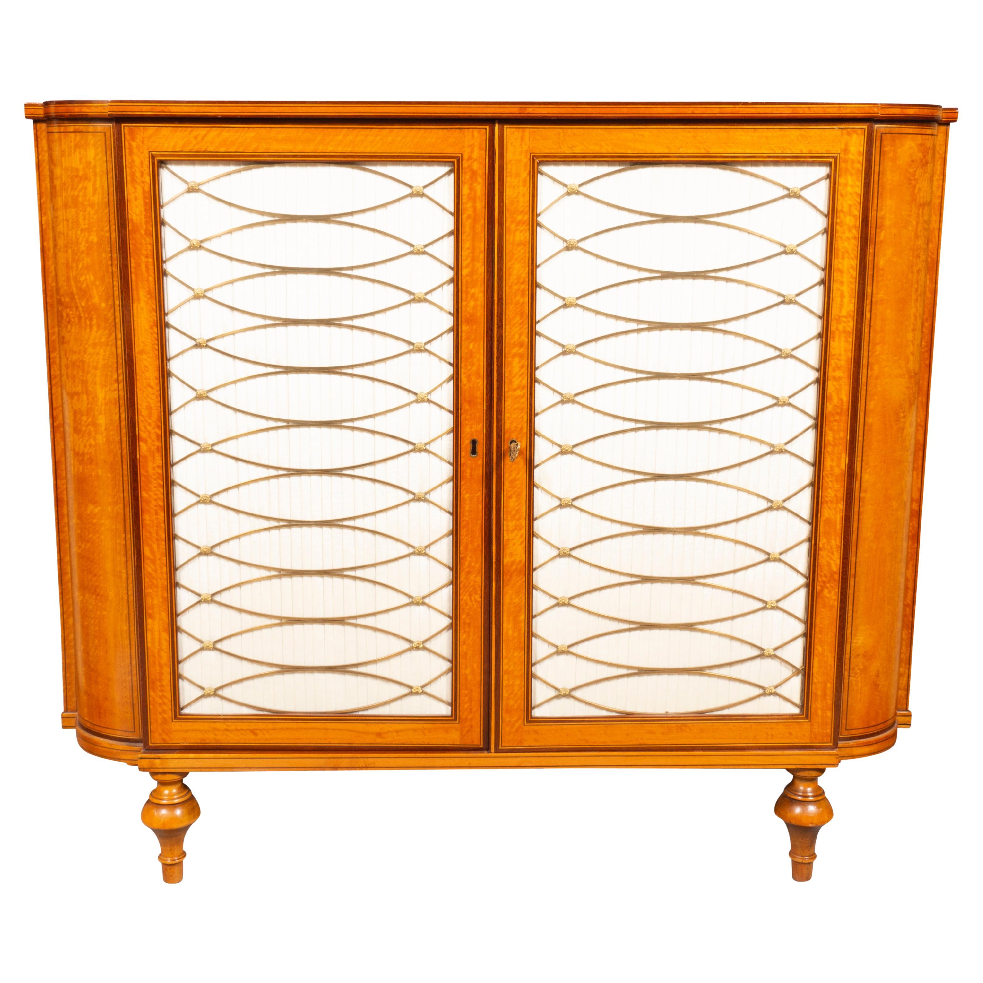 Irish Late George III Satinwood and Amaranth Side Cabinet