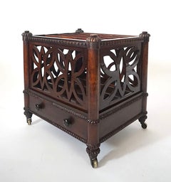 Irish Late Regency Style William IV Period Rosewood Canterbury, circa 1835