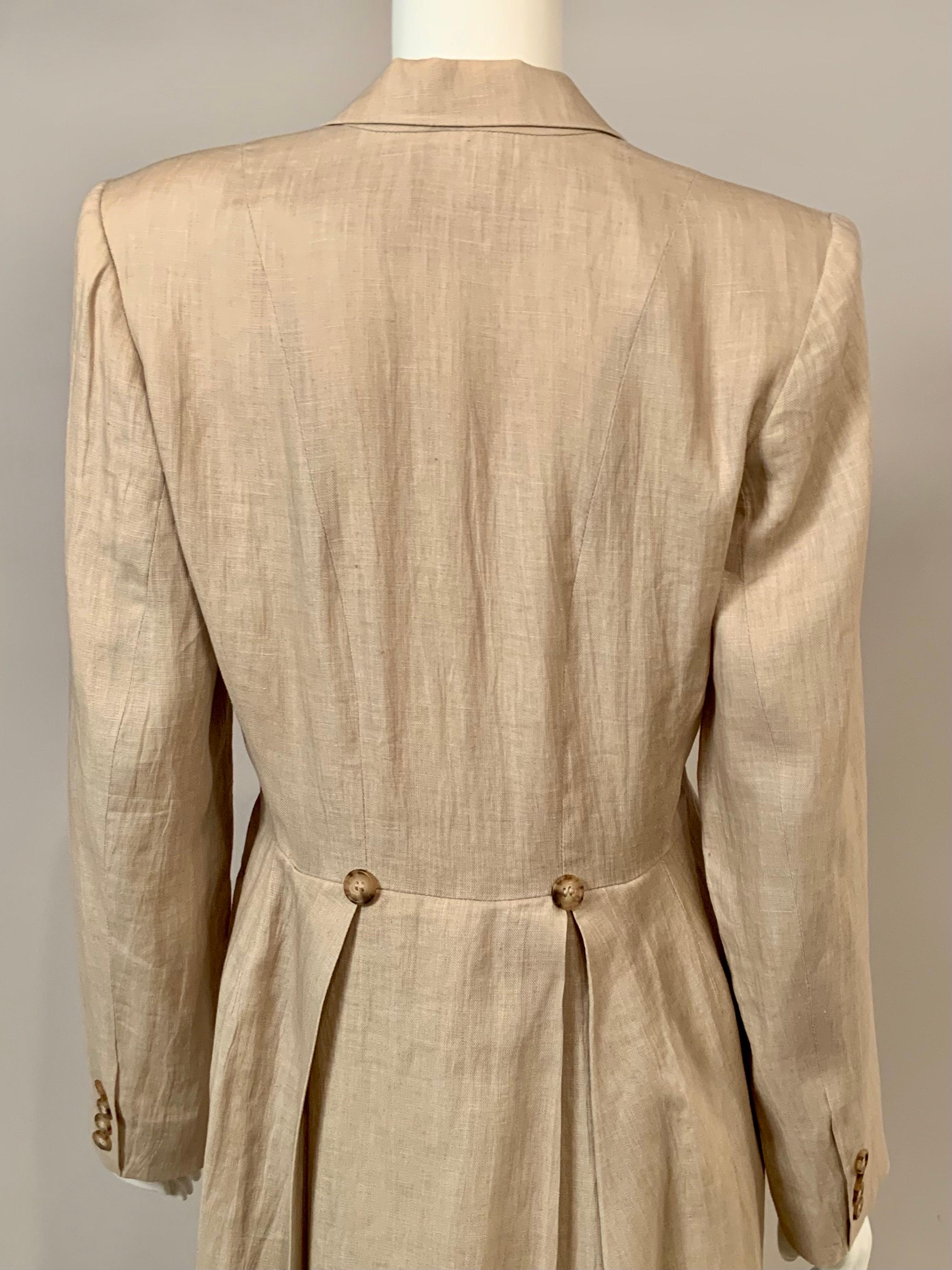 Irish Linen Duster Coat Made in Ireland by Willis & Geiger Outfitters For Sale 3