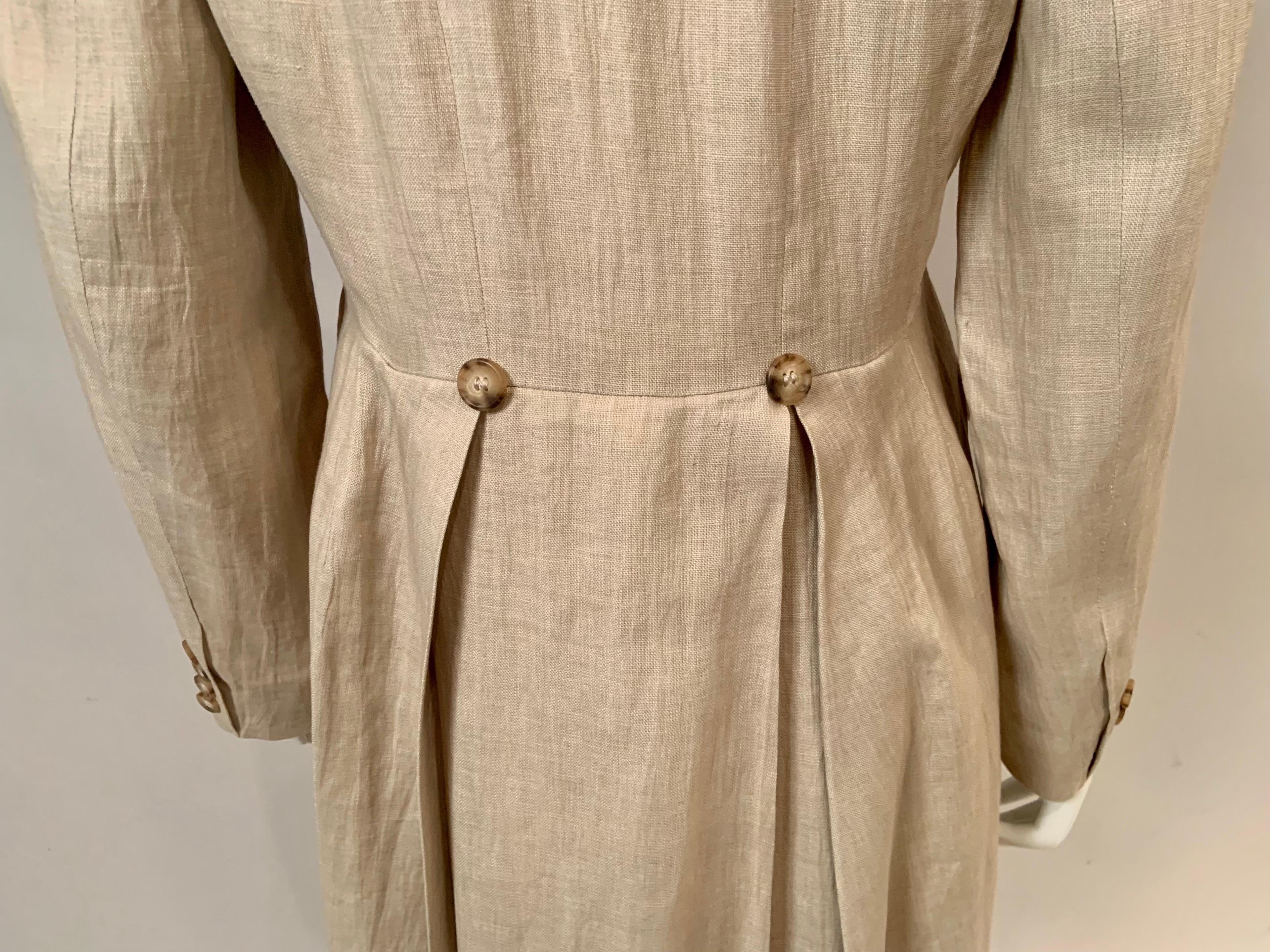 Irish Linen Duster Coat Made in Ireland by Willis & Geiger Outfitters For Sale 5