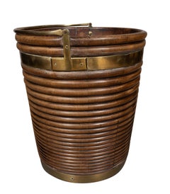 Irish Mahogany And Brass Peat Bucket