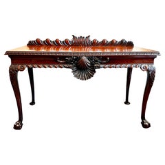 Antique Superb Irish Carved Mahogany Chippendale Period Serving Table 