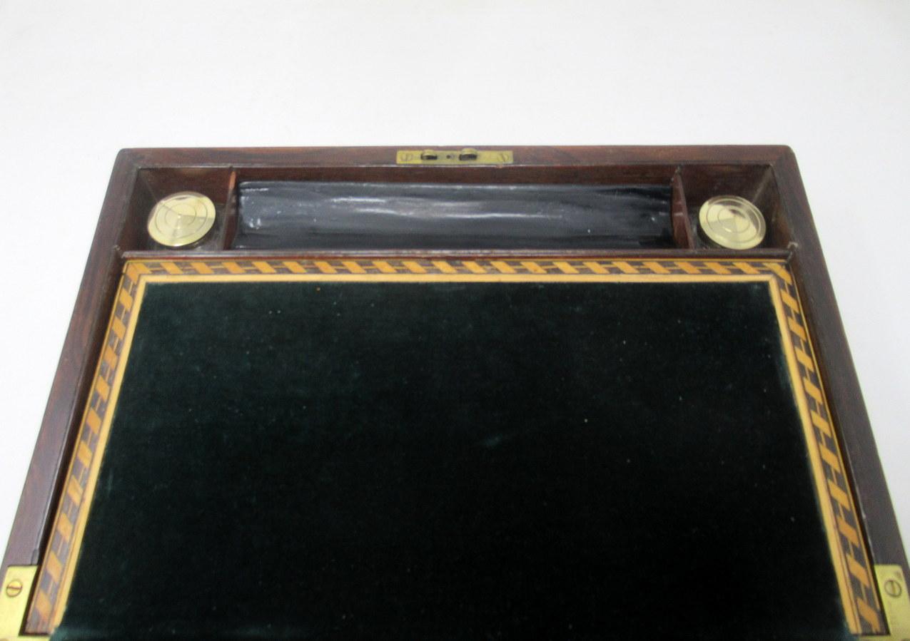 Irish Mahogany Inlaid Writing Slope Box by Austins Dublin, circa 1860 7
