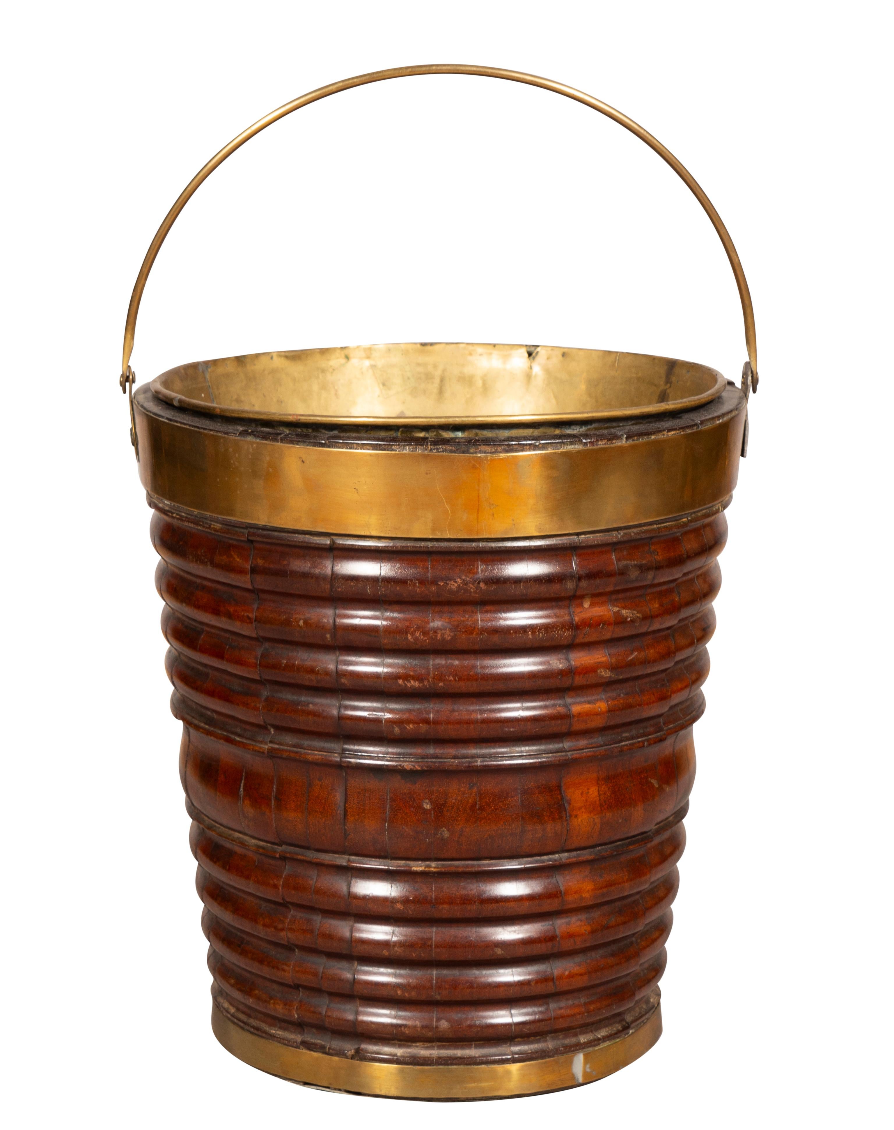 Mid-19th Century Irish Mahogany Peat Bucket For Sale