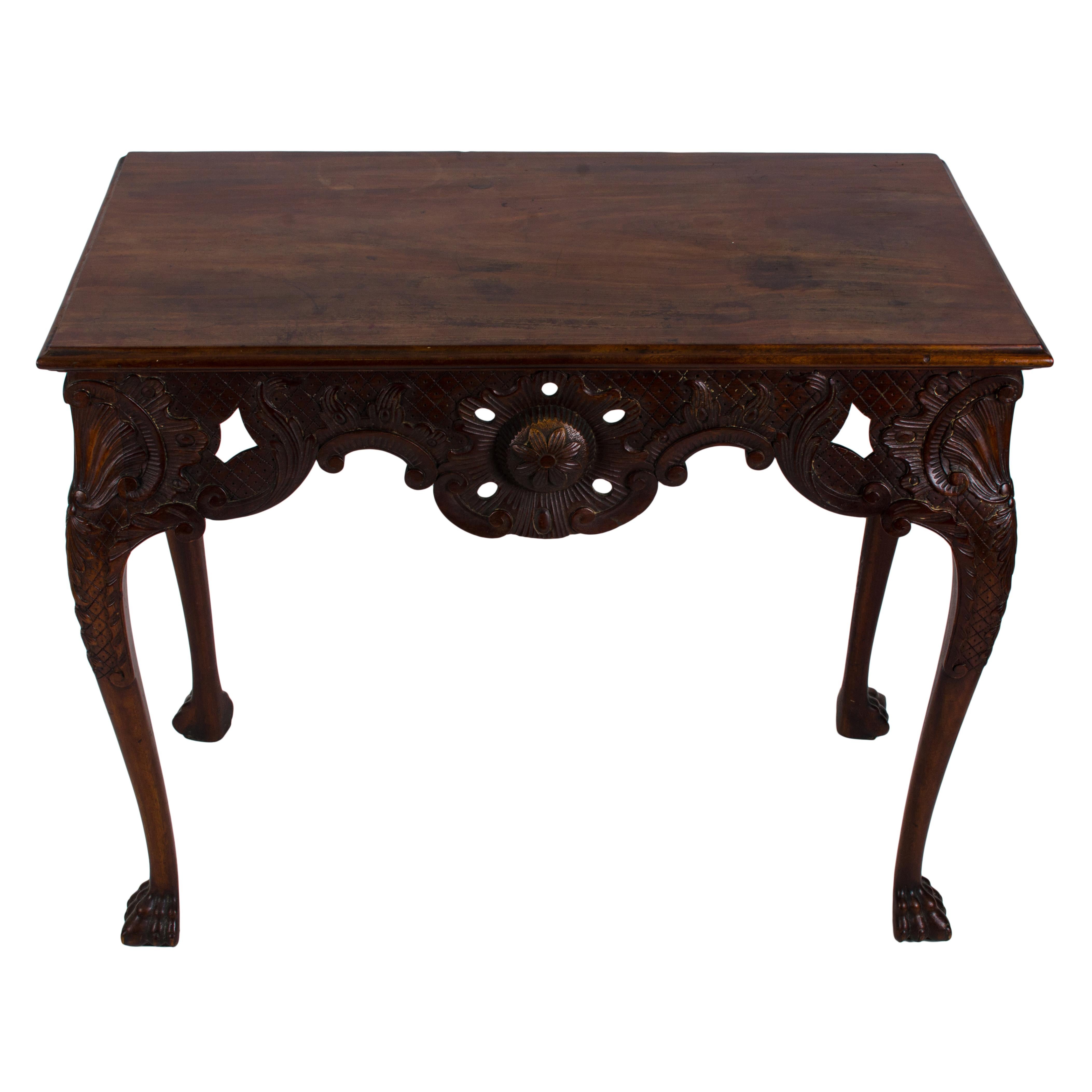 Irish Mahogany Side Table, 19th Century For Sale 3