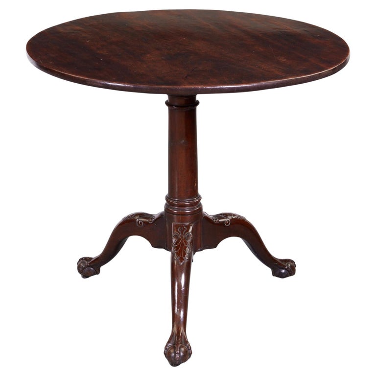 Irish Mahogany Tea Table For Sale at 1stDibs