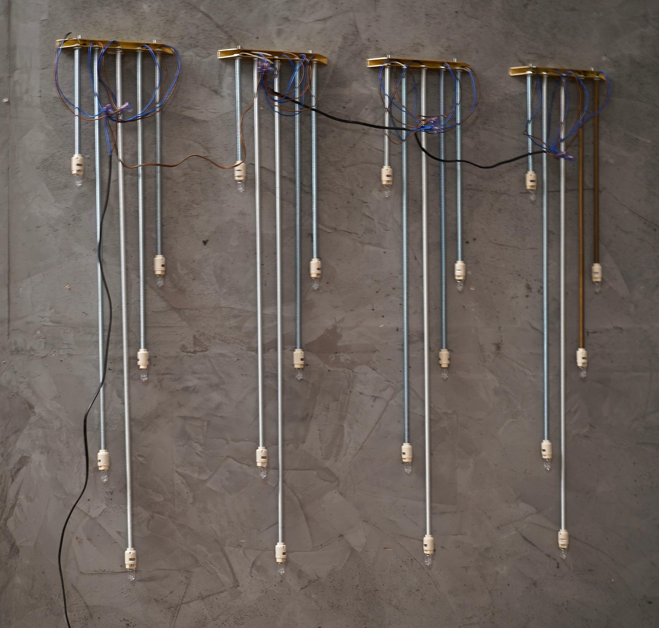 Italienische Wandleuchten und Wandleuchter aus irischem Marmor und Messing, 2020 im Angebot 5