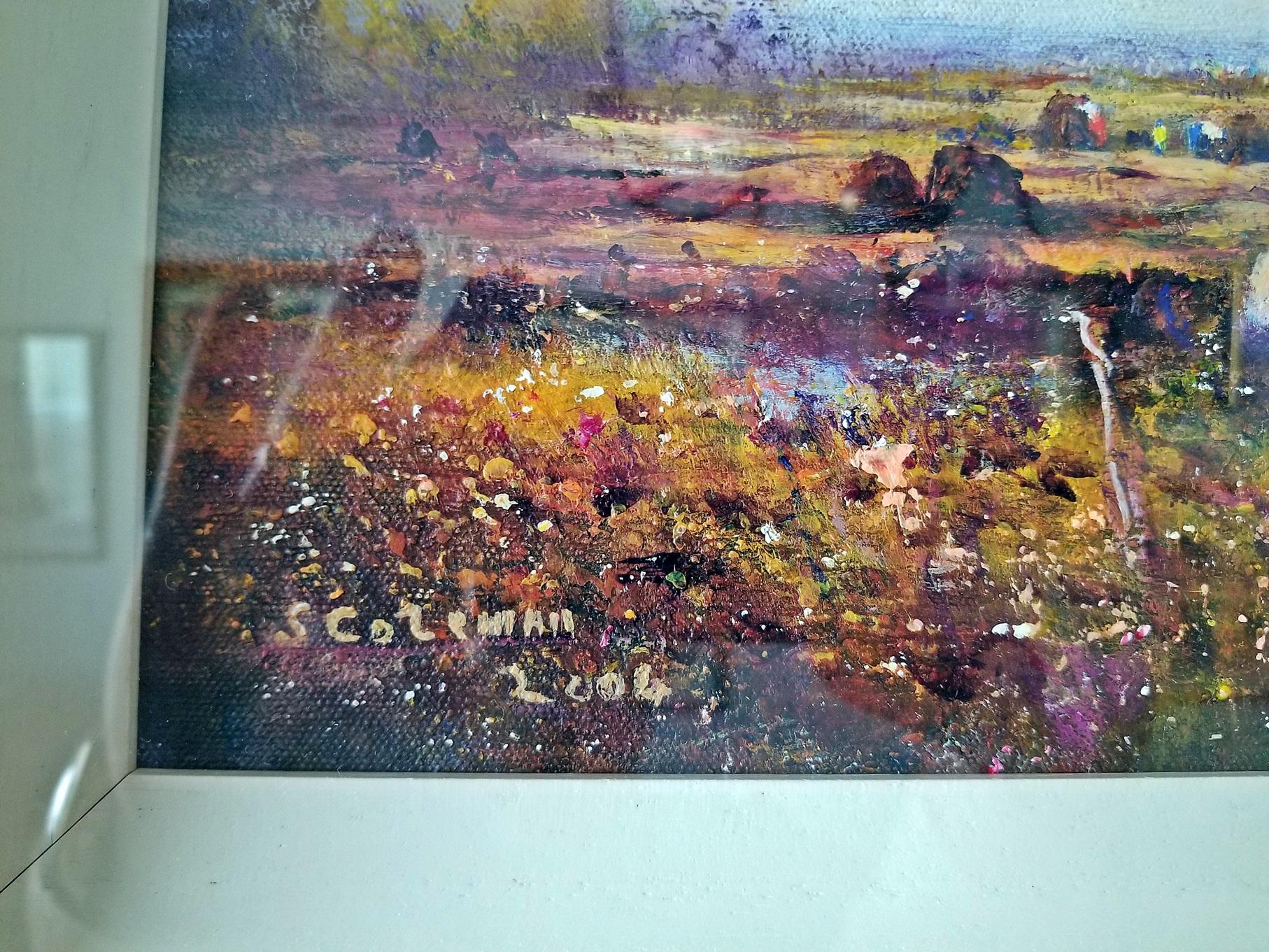 Irish Oil on Canvas of Ballaghadereen Bog by Seamus Coleman In Good Condition For Sale In Dallas, TX
