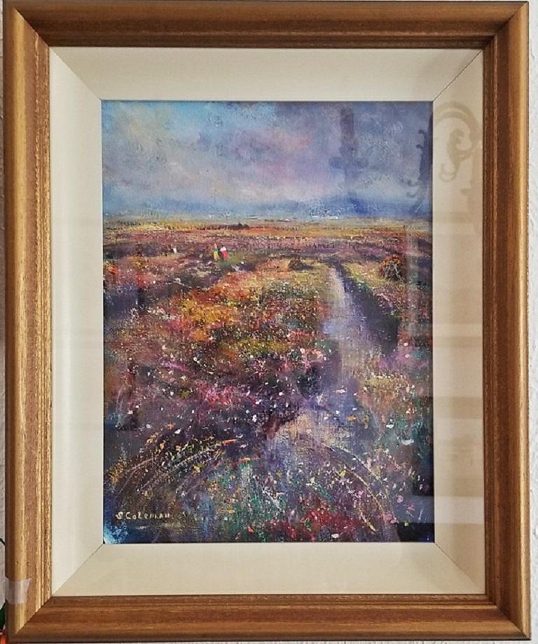20th Century Irish Oil on Canvas of Clifden Bog by Seamus Coleman For Sale
