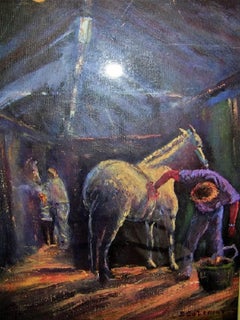 Olio su tela irlandese di Preparare il campione di Seamus Coleman