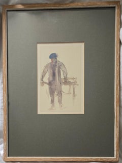 Irische Malerei Michael Healy Original Aquarell Dubliners von Dawson Gallery