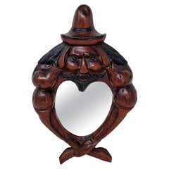 Antique Irish Picture Frame with Heart Shaped Mirror